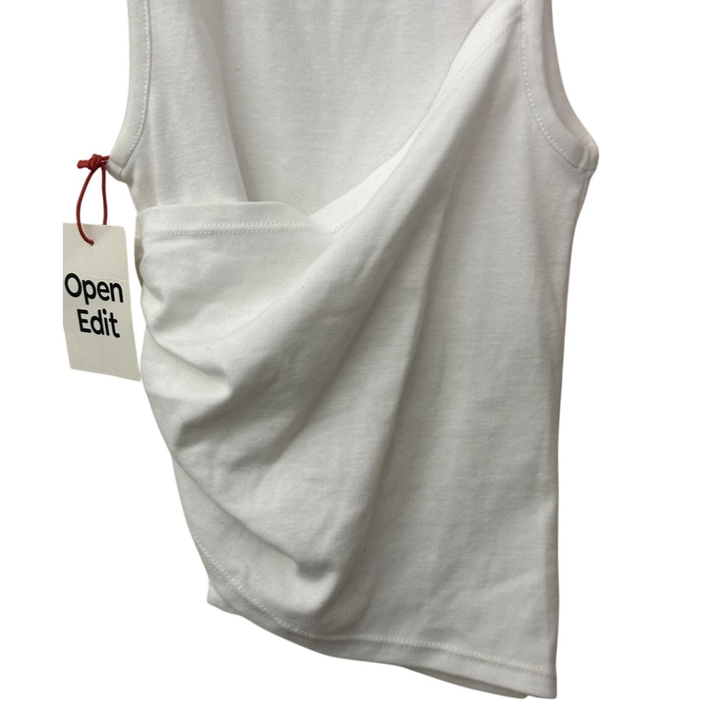 Other Open Edit Tank Top Ruched Side Comfortable White XXS NWT Size XXS / US 00 / IT 34 - 6 Thumbnail