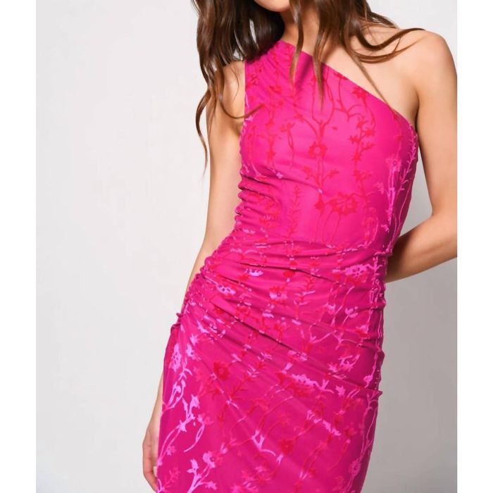 Hutch HUTCH Monty Dress In Hot Pink Floral Burnout Grailed