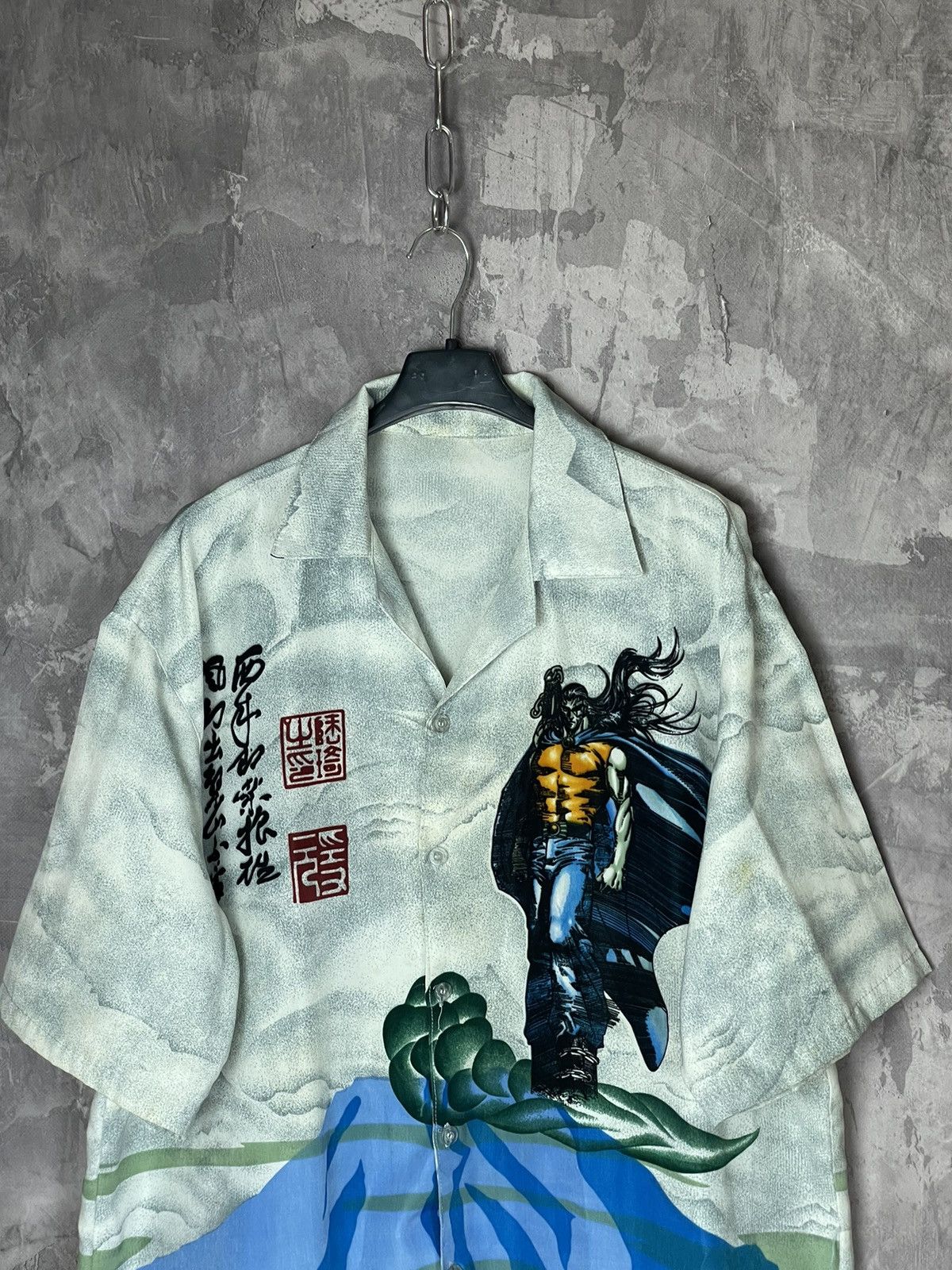 Anime × Japanese Brand × Vintage Vintage Samurai Anime Movie Rare Button Up Oversize Shirt Size US L / EU 52-54 / 3 - 2 Thumbnail
