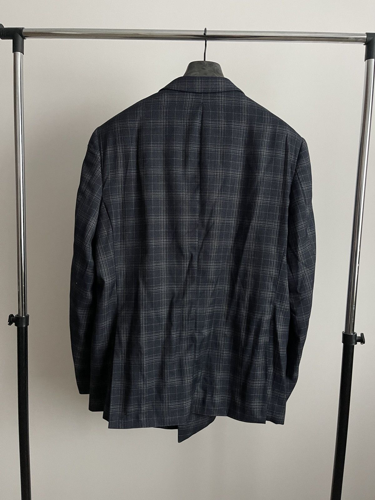 Vintage Double-breasted jacket dark blue giorgio santini collezione Size 46R - 3 Thumbnail