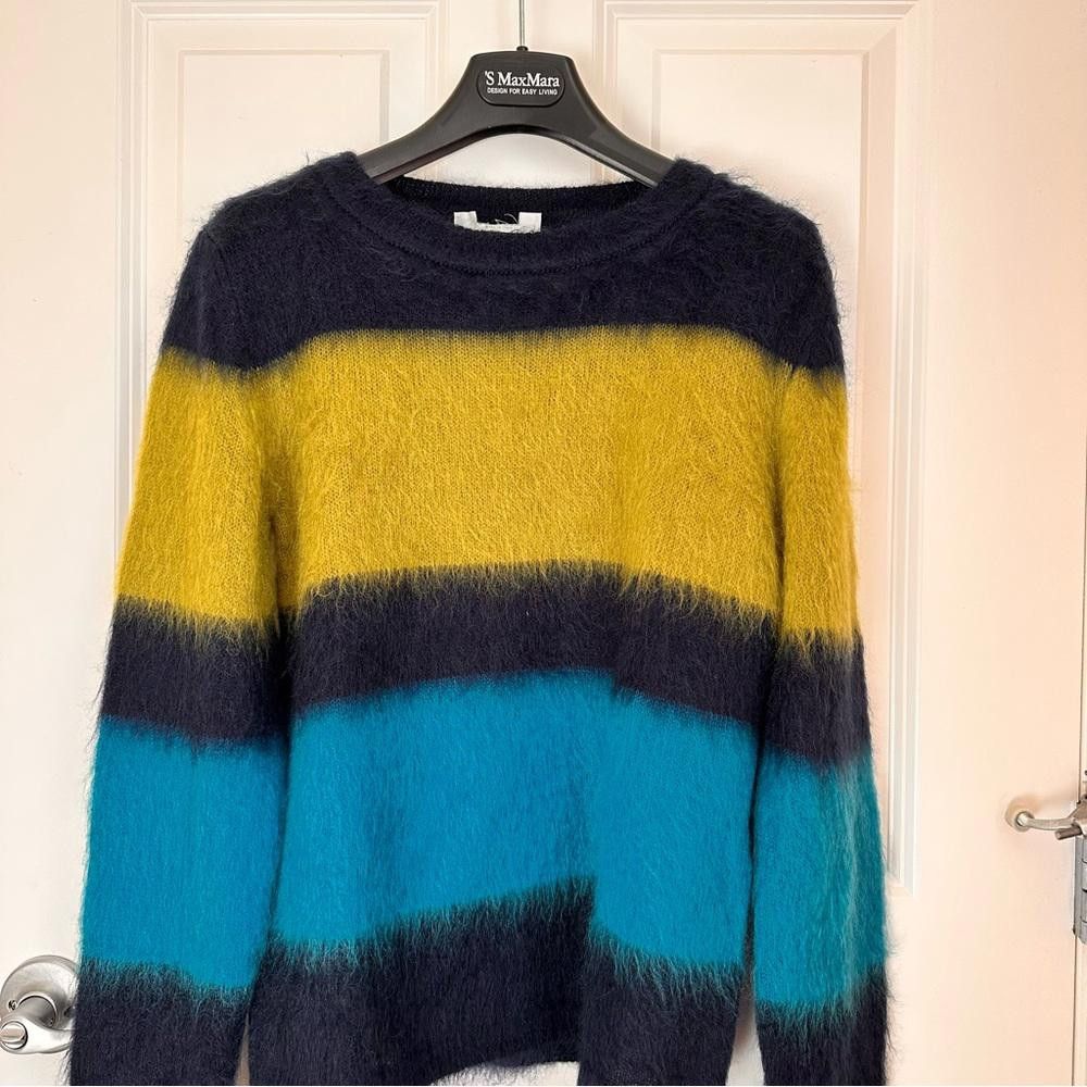 Designer Made In Italy Max Mara Label-cut Mohair Stripped Sweater M Size M / US 6-8 / IT 42-44 - 7 Thumbnail