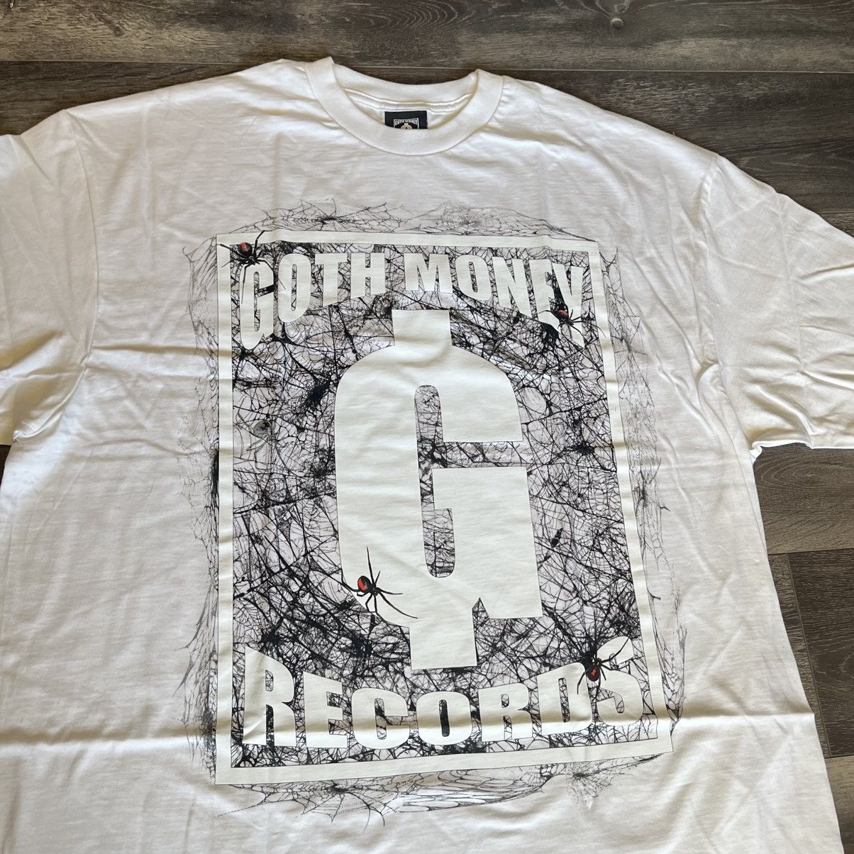 Goth Money New Black Kray Goth Money Records Spider Web Graphic T Shirt Size US XXL / EU 58 / 5 - 3 Thumbnail