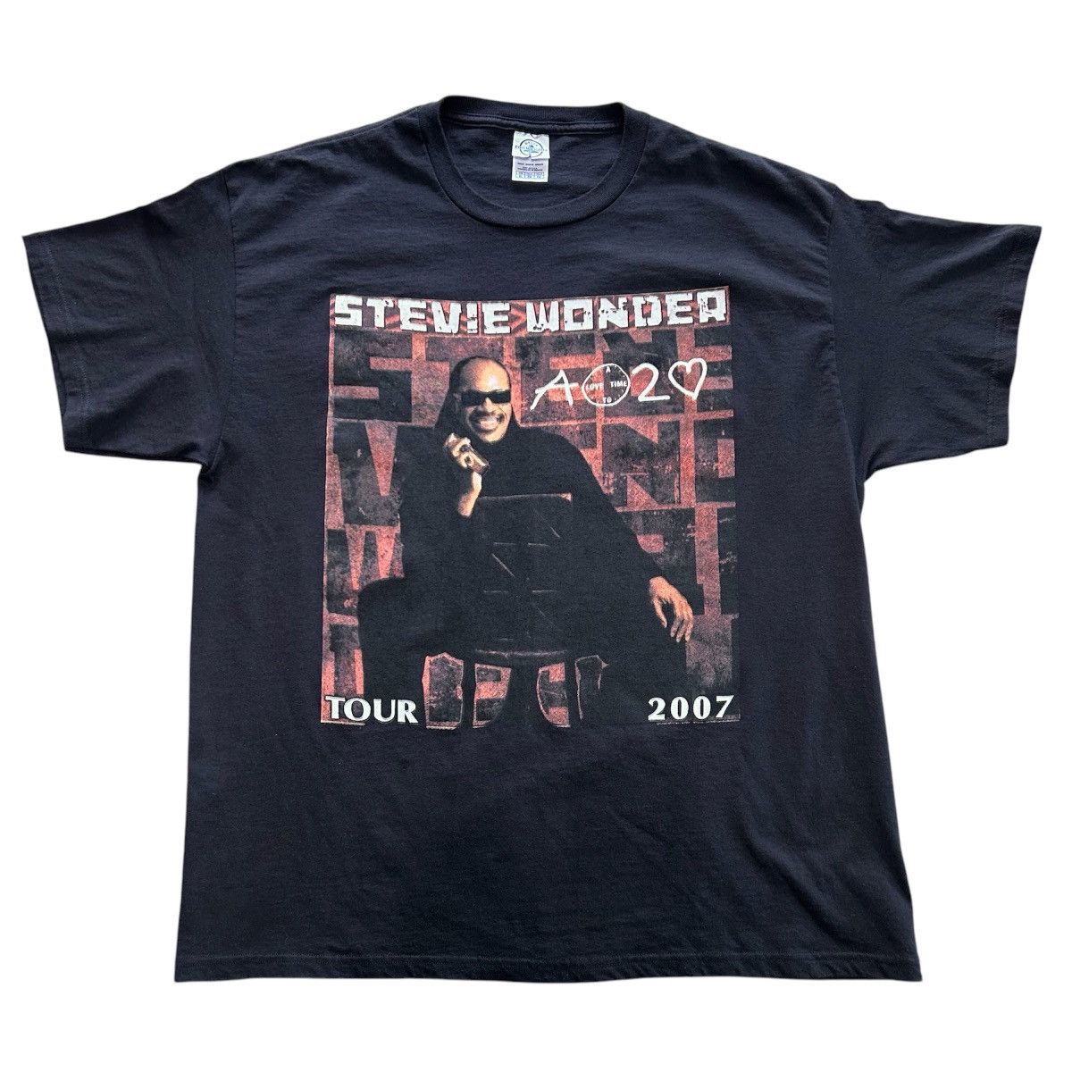 Band Tees × Fruit Of The Loom × Vintage Vintage 2007 Stevie Wonder tour t-shirt Size US L / EU 52-54 / 3 - 1 Thumbnail
