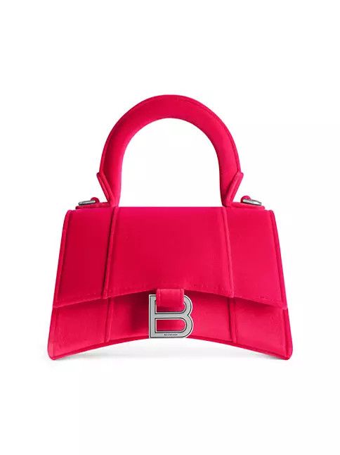 Balenciaga o1mt1gz0824 Size: OS / Hourglass XS Handbag Velvet Jersey Size ONE SIZE - 1 Thumbnail