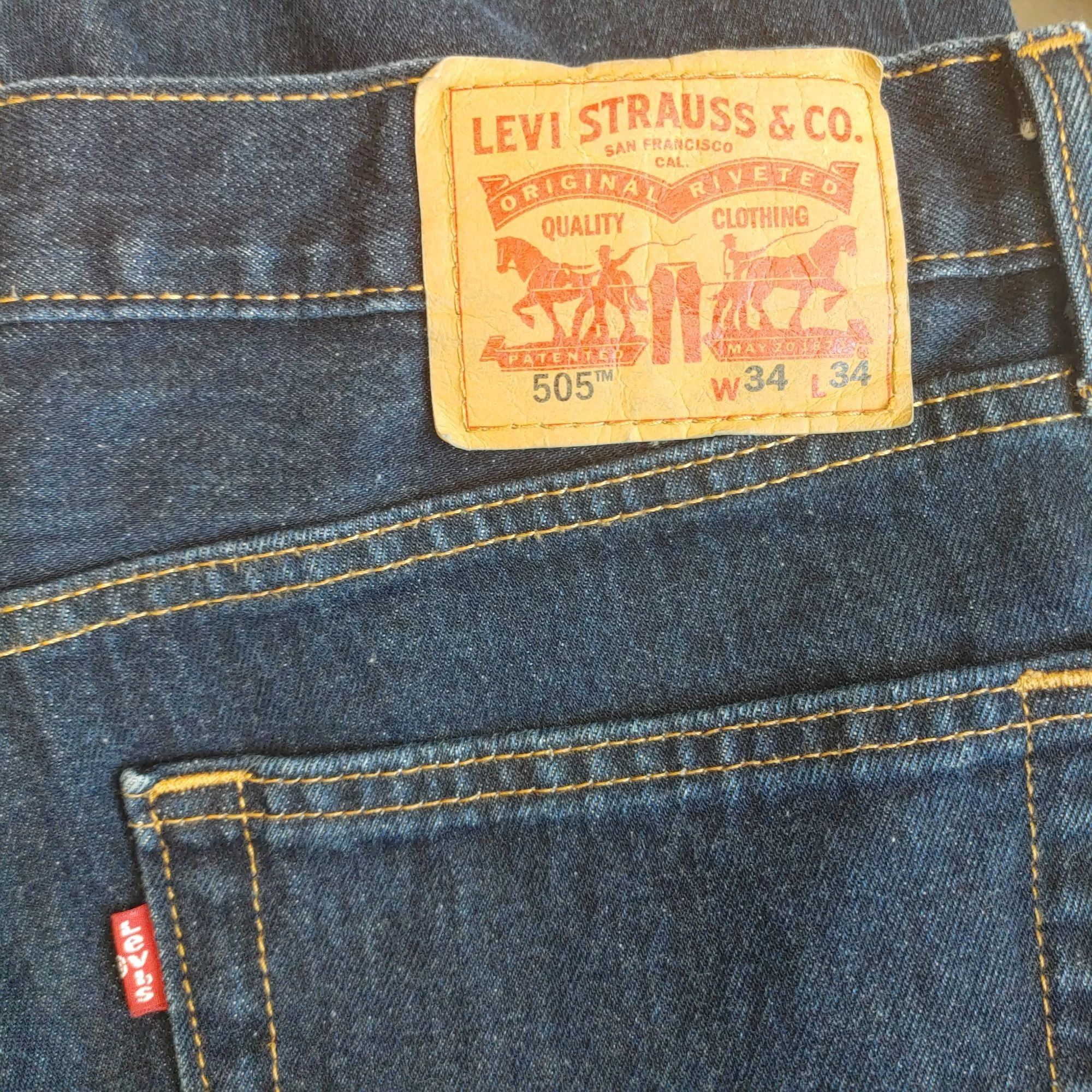 Other Levi Strauss & Co Original Riveted Straight Leg Dark Wash Je Size US 34 / EU 50 - 2 Thumbnail