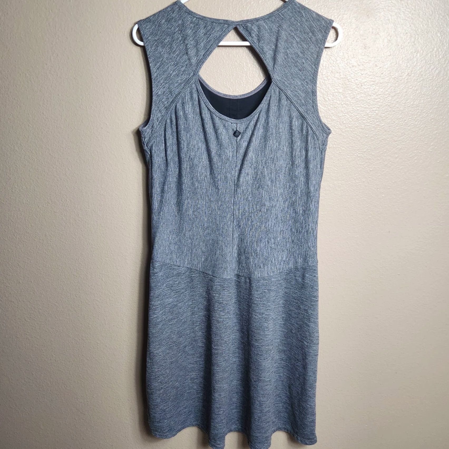 Prana Prana Womens Calico Gray Spacedye Keyhole Back Athleisure Dress Size L Size L / US 10 / IT 46 - 4 Thumbnail