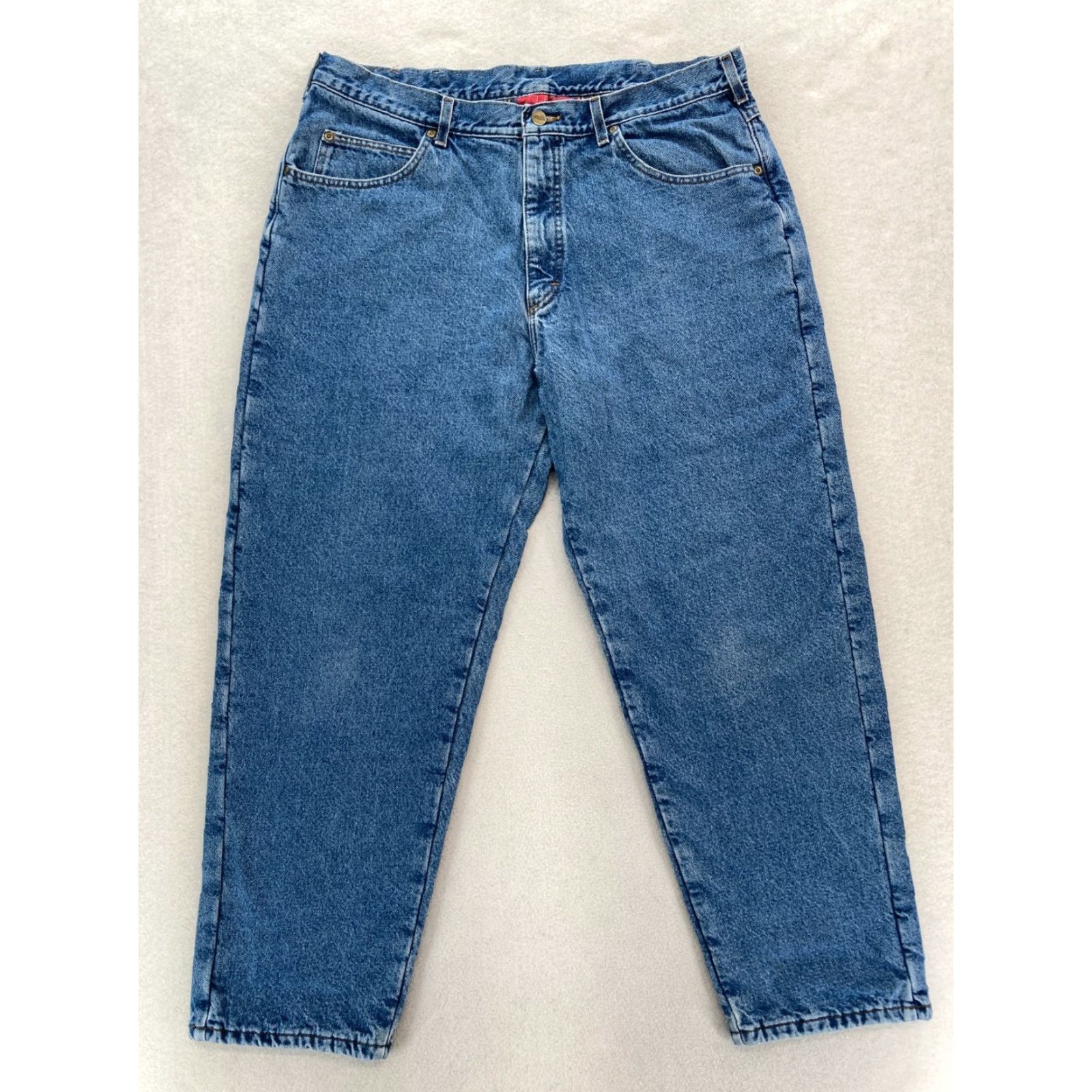 Vintage VINTAGE L.L. Bean Jeans Mens 40x30 Relaxed Taper Denim Blue 5-Pocket Union Made Men Size US 40 / EU 56 - 2 Thumbnail