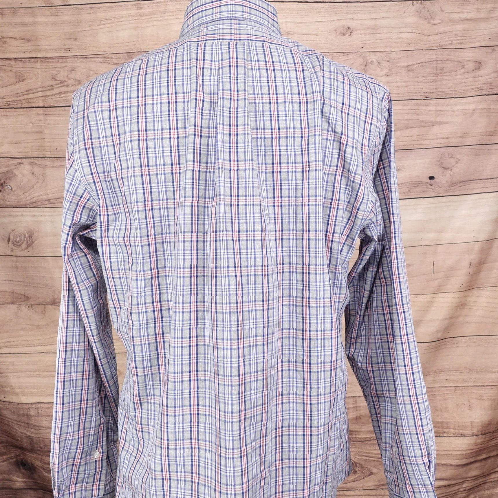Brooks Brothers BROOKS BROTHERS REGENT FIT NON IRON SUPIMA COTTON GREY PLAID BUTTON UP SHIRT L Size US L / EU 52-54 / 3 - 4 Thumbnail
