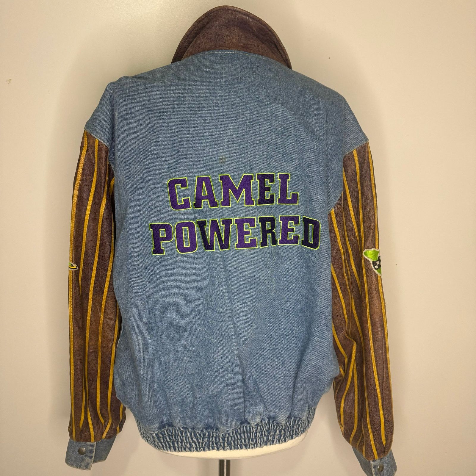 Vintage VTG 90s Smoking Joes Racing Denim & Leather Jacket Size XL Size US XL / EU 56 / 4 - 8 Thumbnail