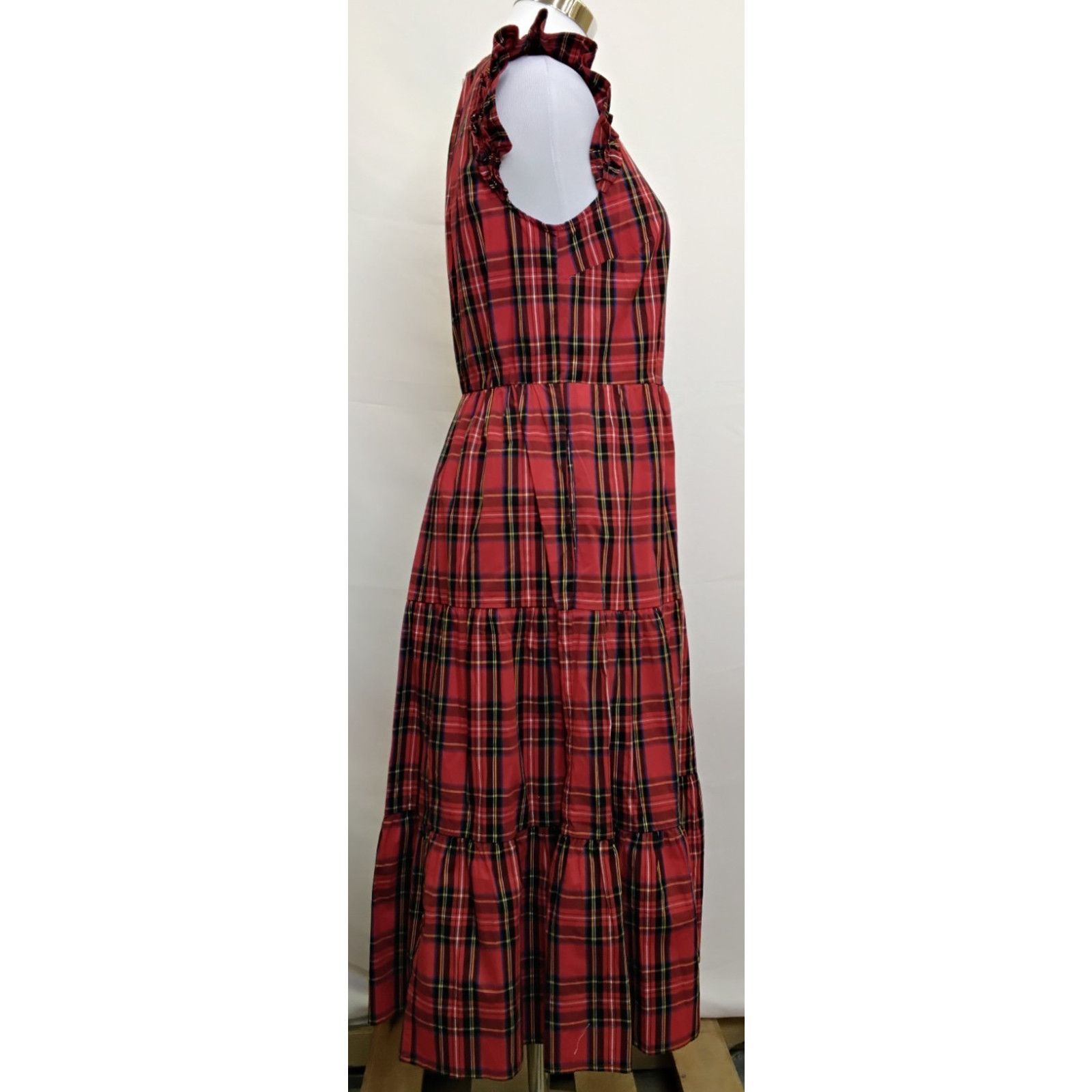 J.Crew J. Crew Midi Dress Women's 4 Red Tartan Plaid NWT Size S / US 4 / IT 40 - 6 Thumbnail
