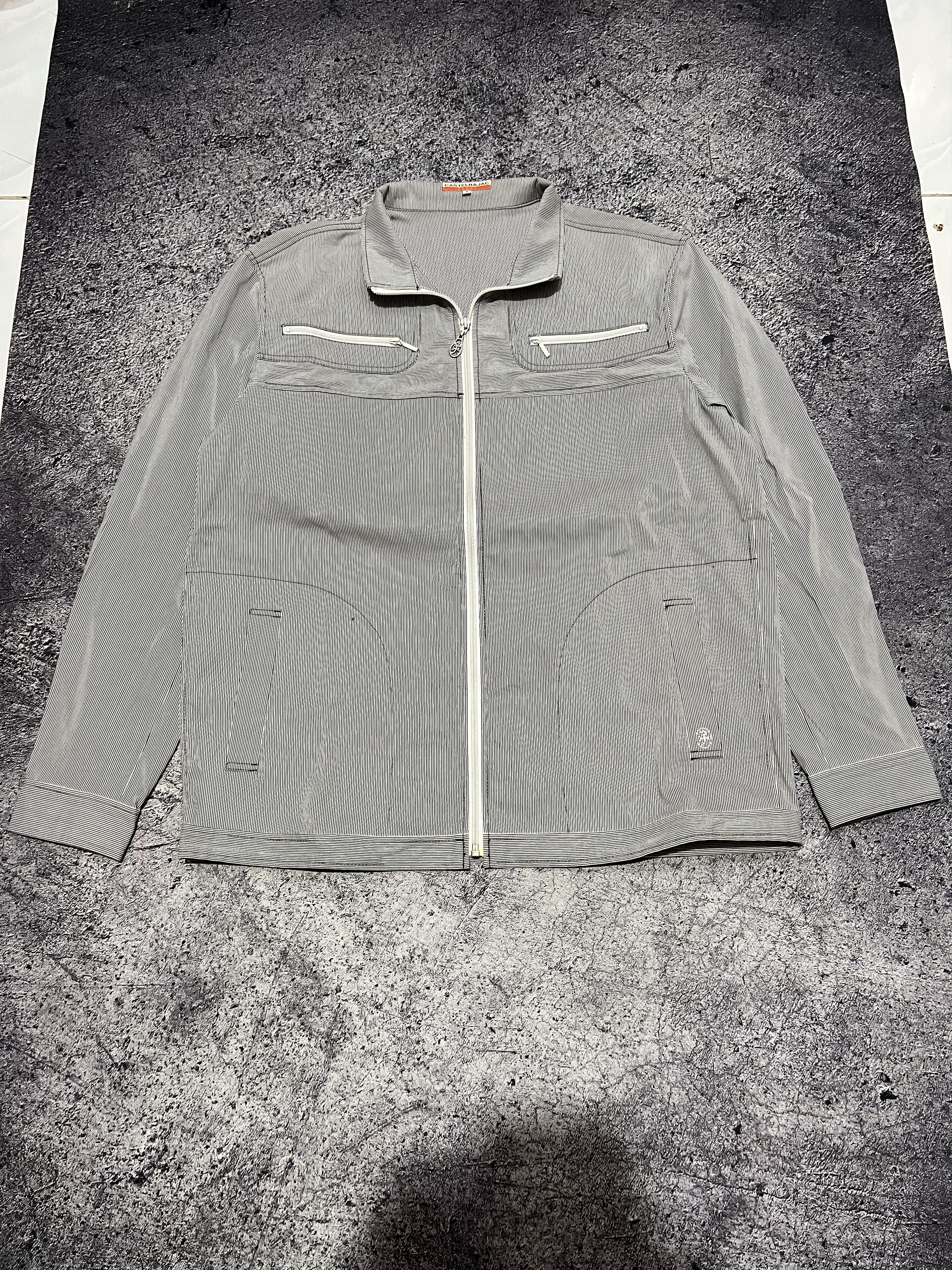 Japanese Brand 2000s Castelbajac Hickory Stripe Work Jacket y2k Size US L / EU 52-54 / 3 - 1 Thumbnail