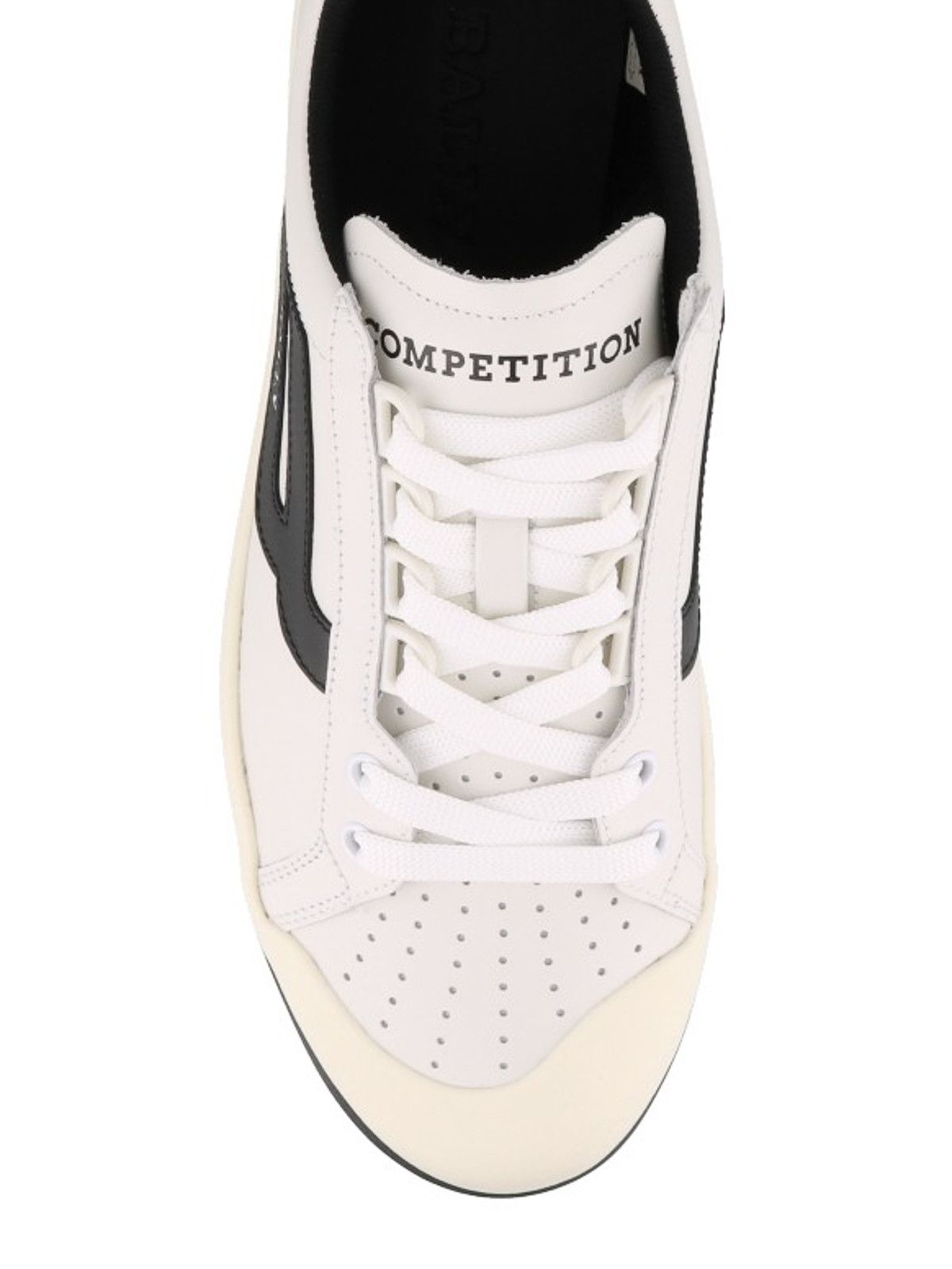 Bally o1y1224 Leather Low-Top Sneakers in White/Black Size US 6 / EU 39 - 3 Thumbnail