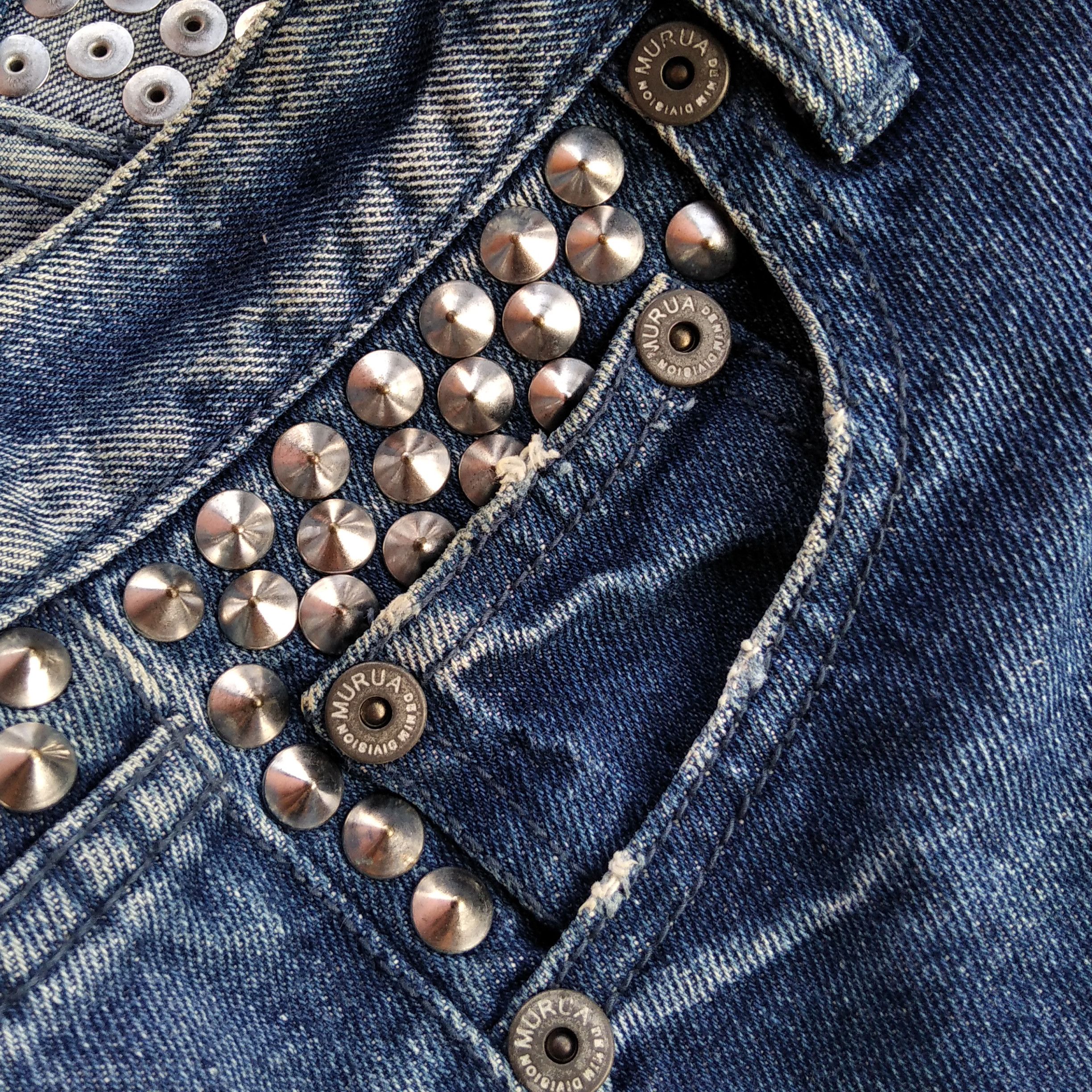 Hysteric Glamour Vintage Y2K MURUA Punk Spike Studded Ripped Hot Pants Size 27" / US 4 / IT 40 - 5 Thumbnail