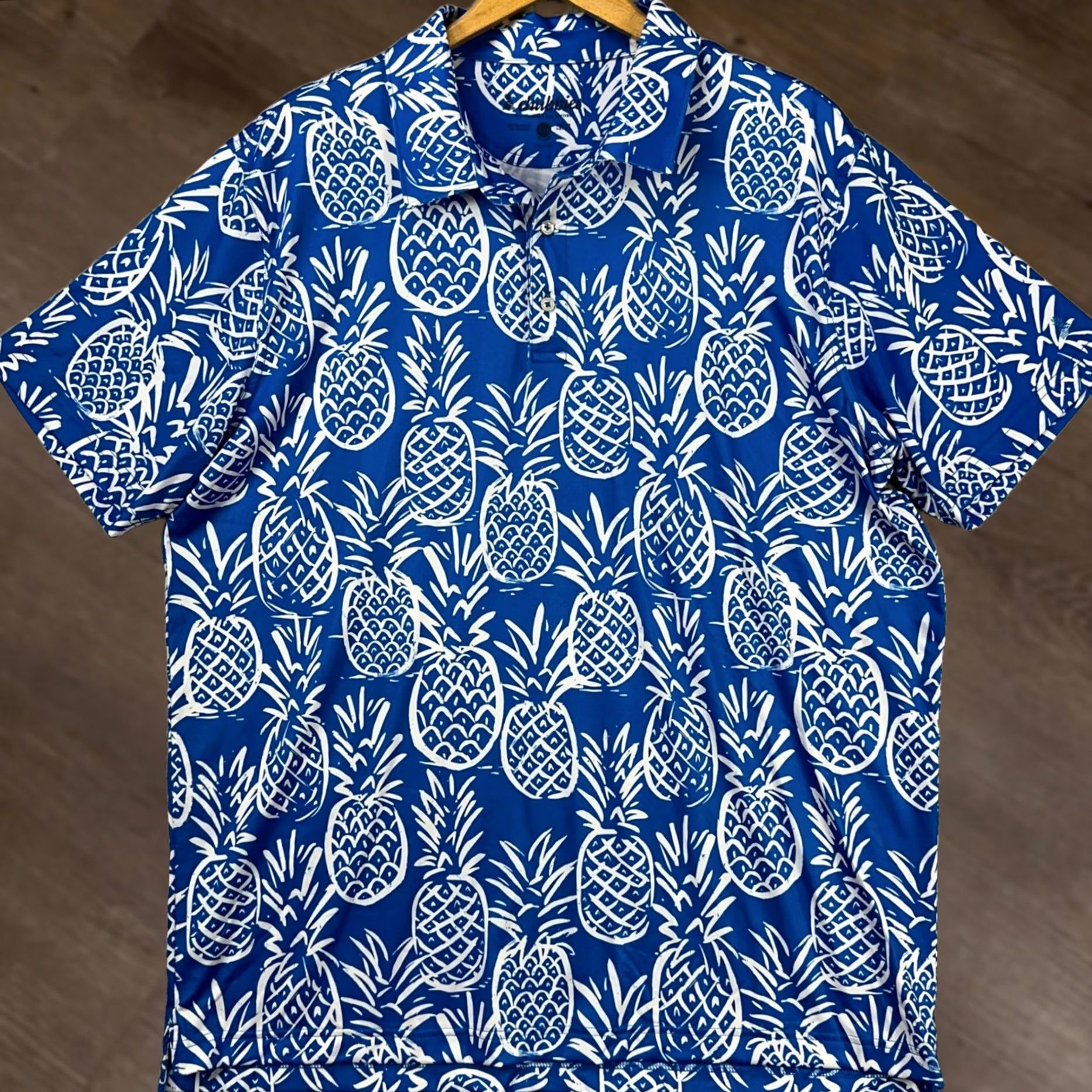 Chubbies Chubbies Polo Adult Short Sleeve Golfing Geometric Pineapple 2XL Blue White Rugby NEW Mens Polo Shirt Size US XXL / EU 58 / 5 - 1 Thumbnail
