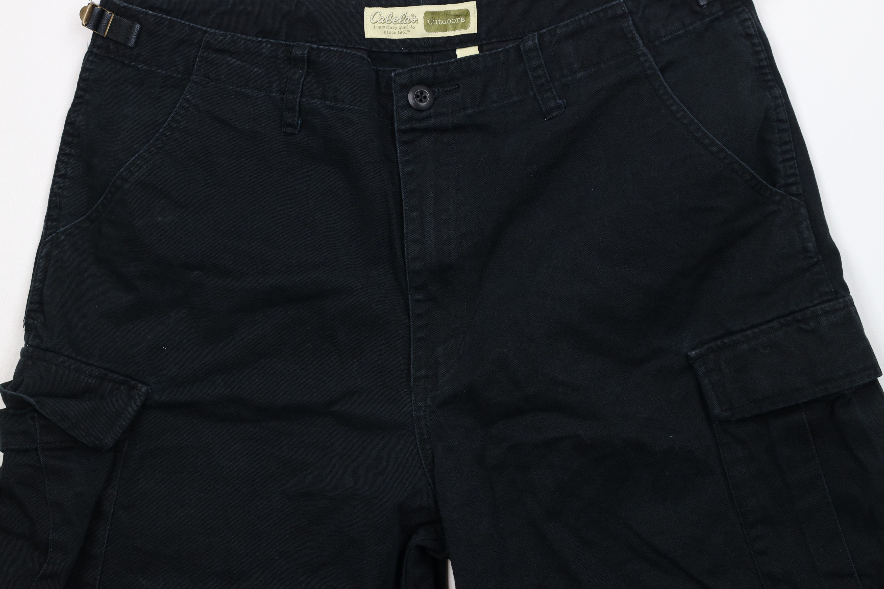 Cabelas × Vintage Vintage Cabelas Heavyweight Surplus Cargo Shorts Black Size US 38 / EU 54 - 3 Thumbnail