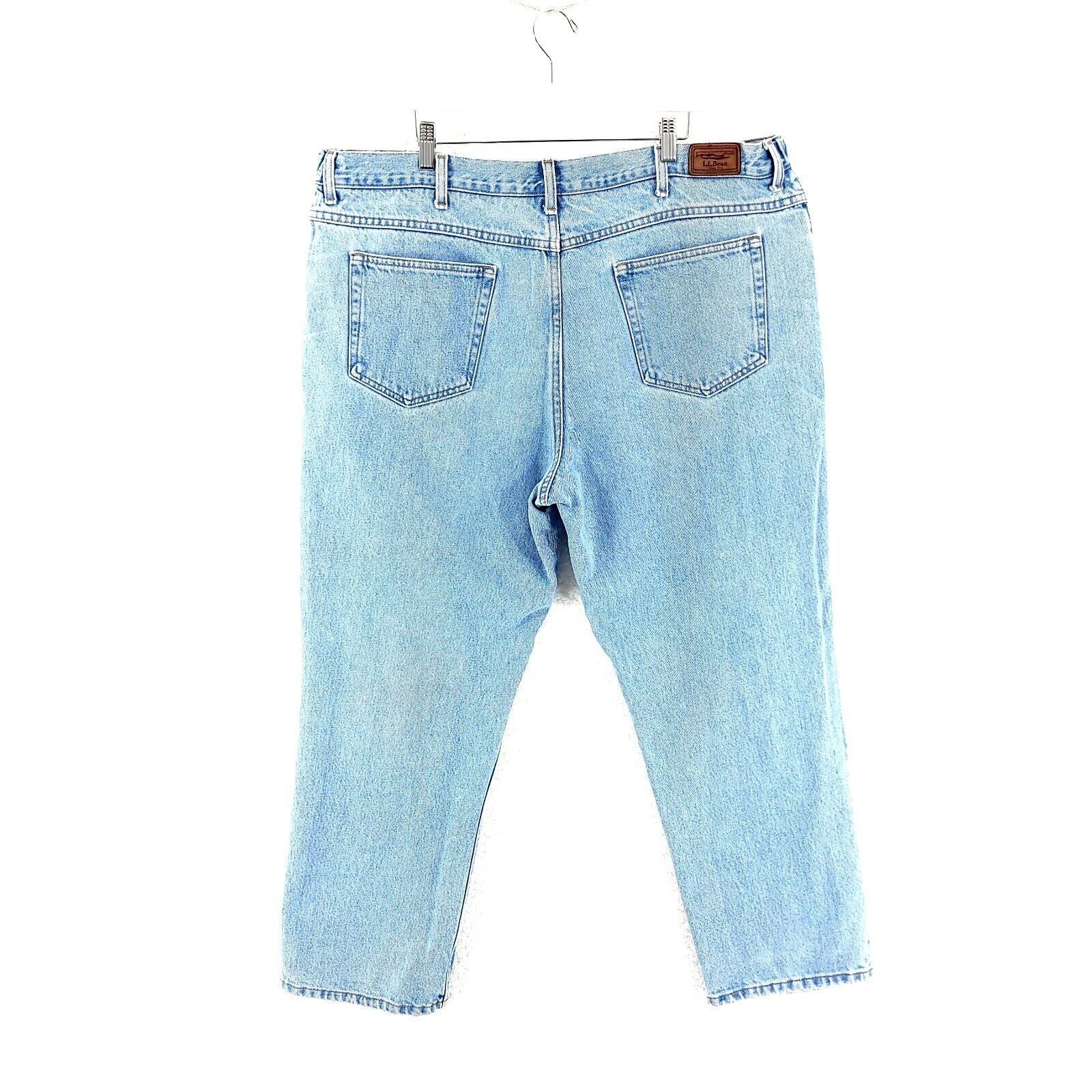 L.L. Bean L.L. Bean Light Blue Adjustable Comfort Waist Denim High Ris Size US 42 / EU 58 - 6 Thumbnail