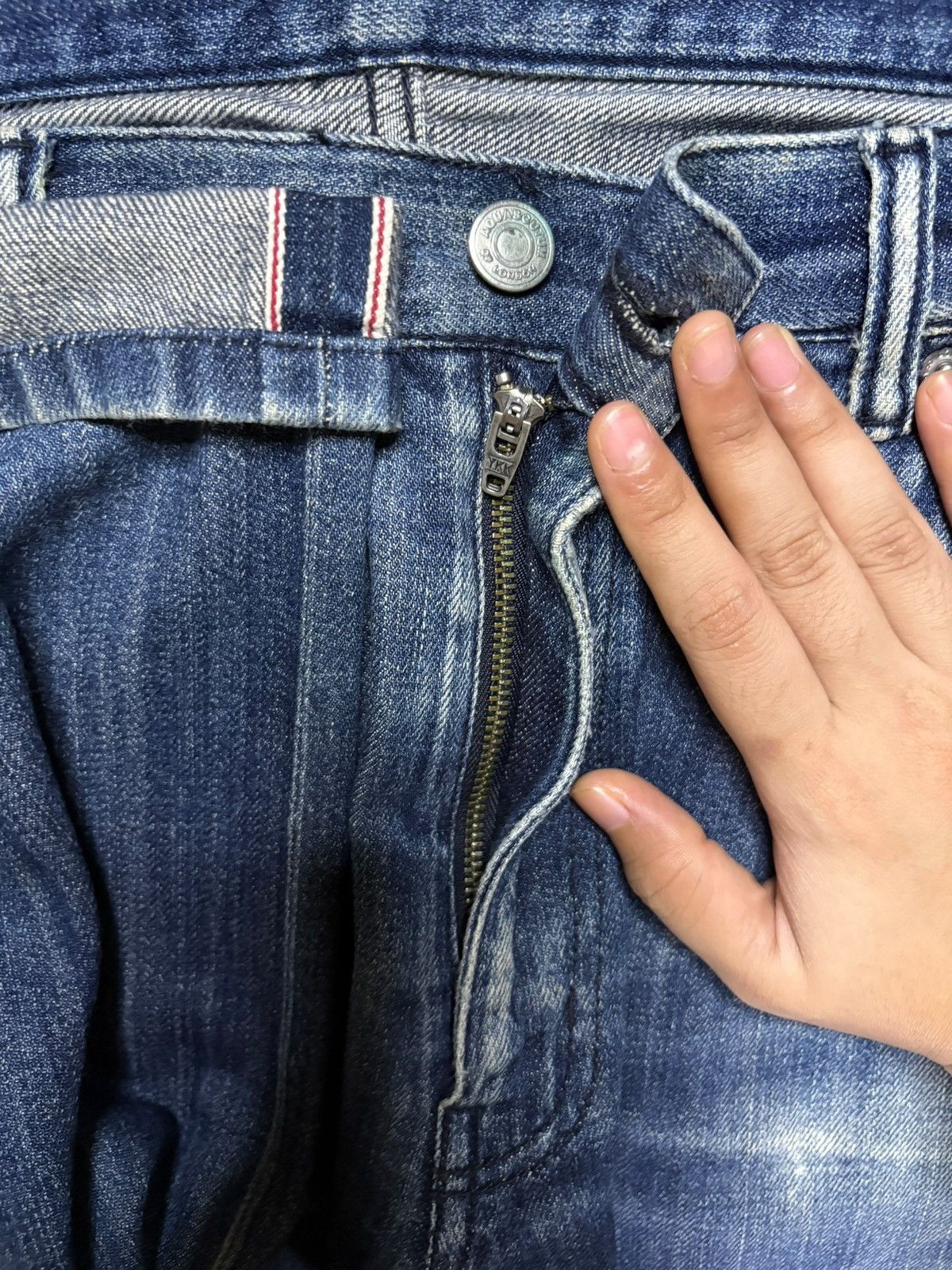 Japanese Brand Vintage Japanese Brand Selvedge Faded Blue Wash Baggy Jeans Size US 37 - 4 Thumbnail