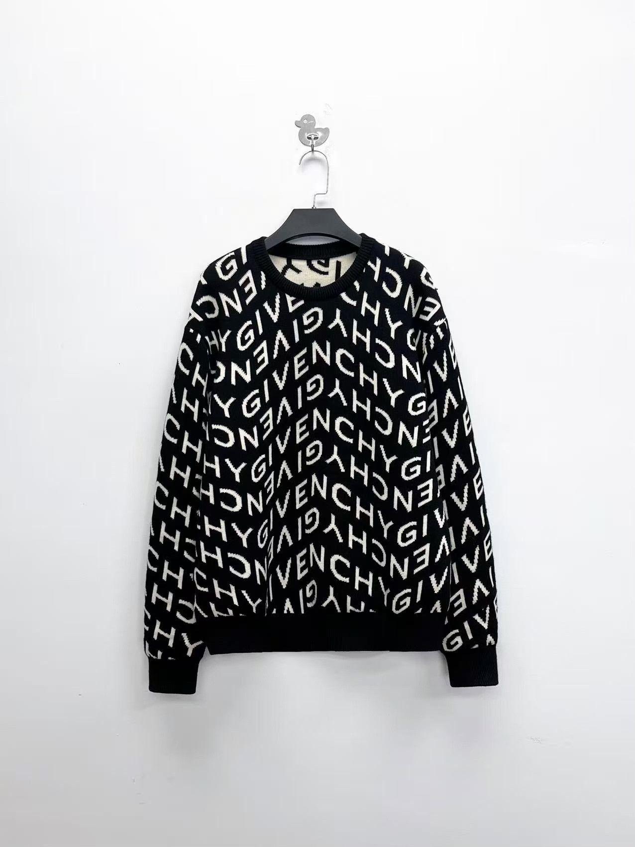 Givenchy Givenchy New Black Logo Knit Sweater Size US L / EU 52-54 / 3 - 1 Thumbnail