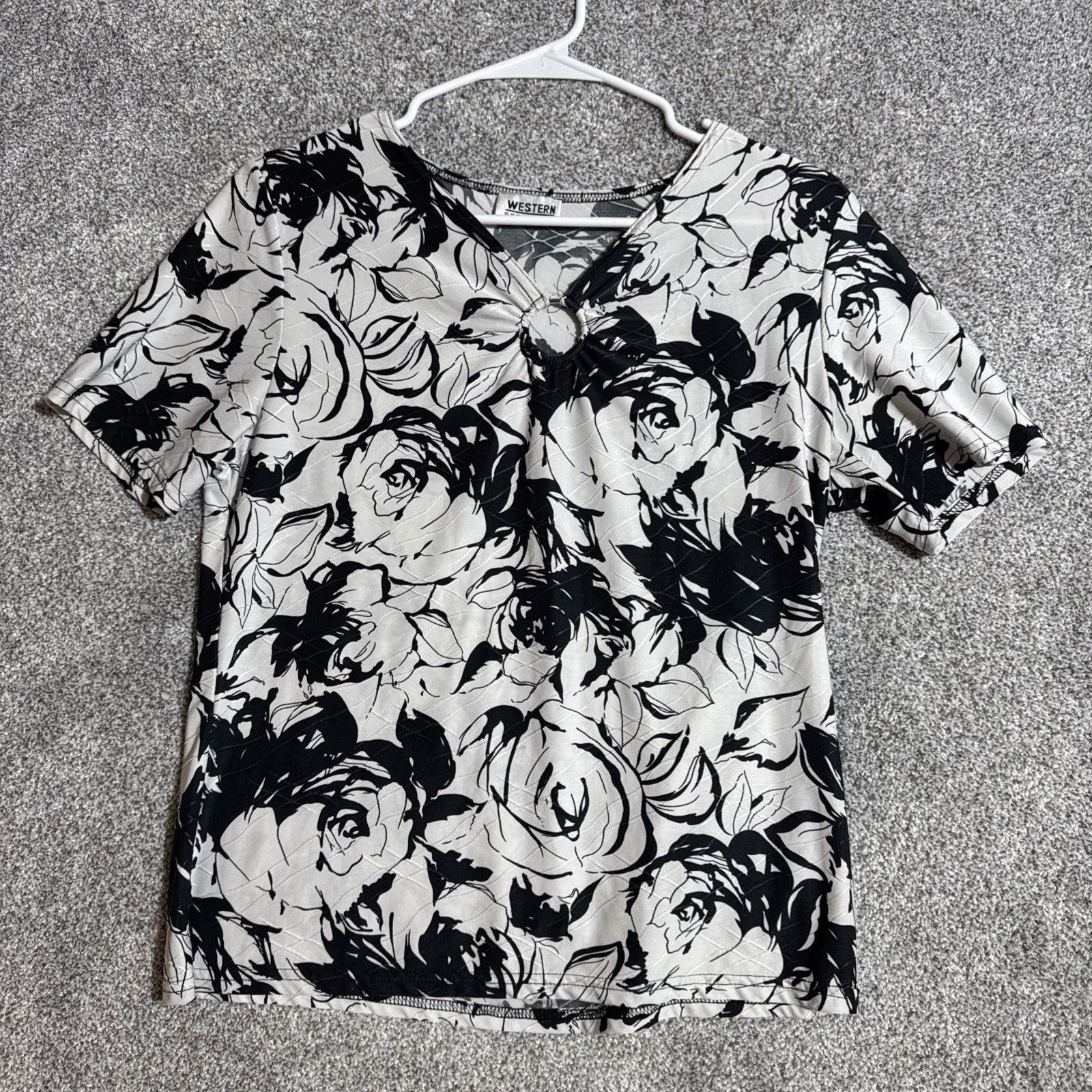 Other Floral Top Womens XS 90s Y2K Romantic Goth Chic Grandmacore Size XS / US 0-2 / IT 36-38 - 1 Thumbnail