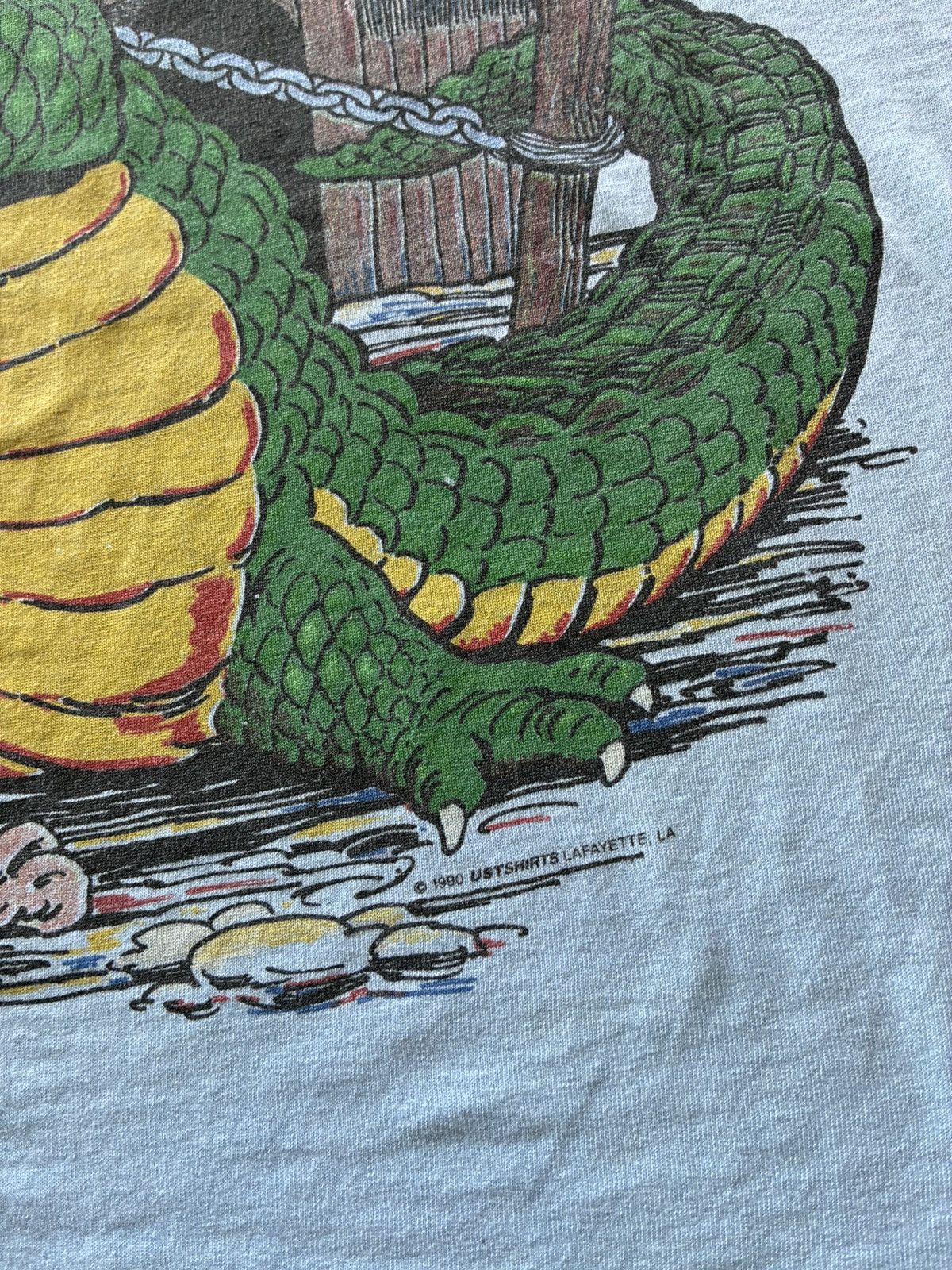 Vintage Vintage 90s faded Louisiana guard dog tee Size US XL / EU 56 / 4 - 3 Thumbnail