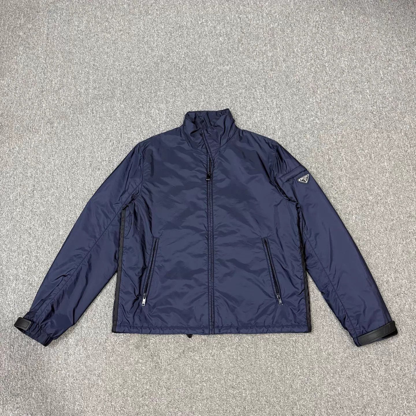 Prada Prada Navy Blue Triangle Logo Nylon Jacket 50 99 new Size US M / EU 48-50 / 2 - 1 Thumbnail