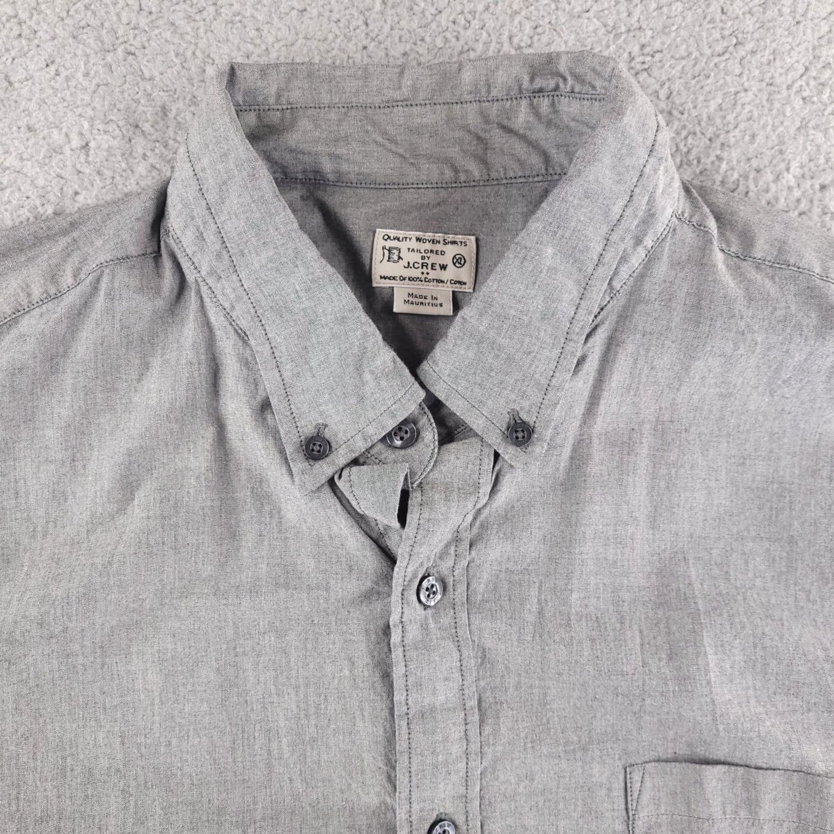 J.Crew J.CREW Shirt Mens XL Gray Long Sleeve Button-Up Adult XL Gray Button-Up Mens Size US XL / EU 56 / 4 - 3 Thumbnail