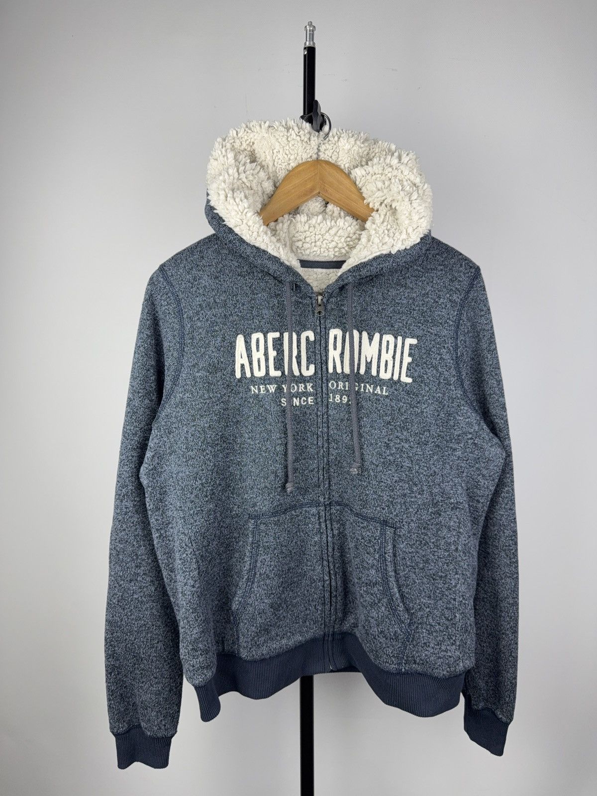 00s Abercrombie & Fitch Zip Hoodie Vintage Y2K Big Logo