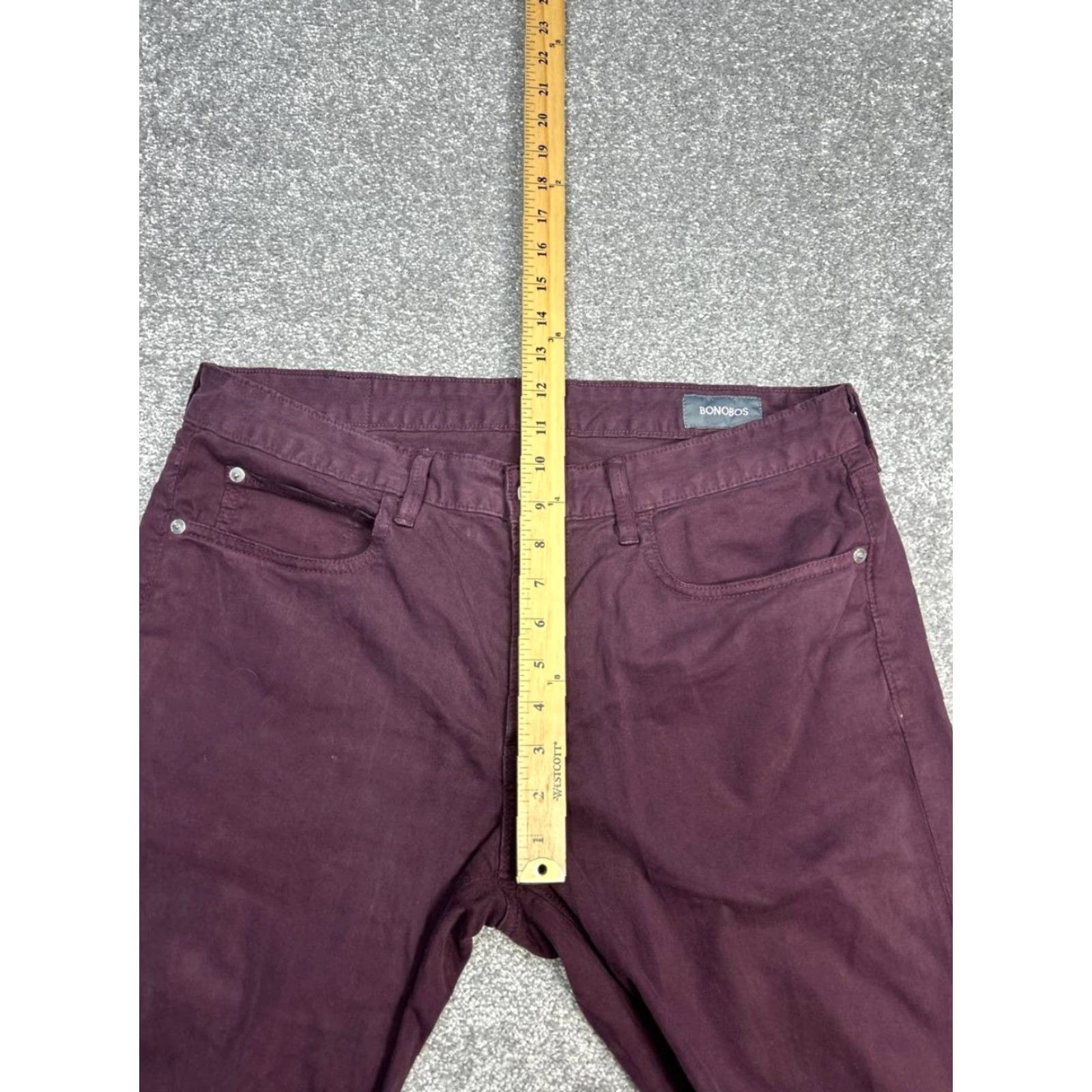 Bonobos Bonobos Pants Mens 33 Purple Slim Fit Cotton Stretch Mid Rise Straight Leg Chino Casual Travel 5-Pocket Womens Mens Girls Size US 33 - 5 Thumbnail