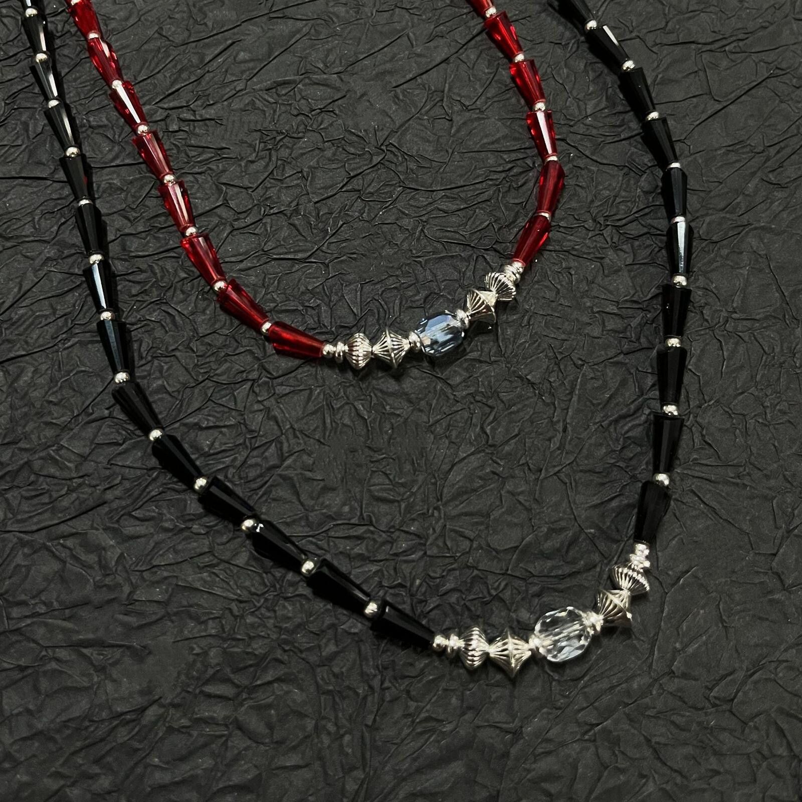 Jewelry Double Bead Waist Chain | Crimson Ink Black Red Street Size ONE SIZE - 4 Thumbnail