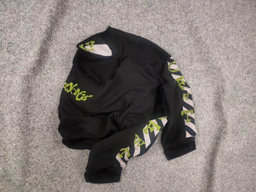 Vintage OFF-WHITE Opposite Arrow Handmad cropped sweatshirt crop top Size L / US 10 / IT 46 - 1 Thumbnail