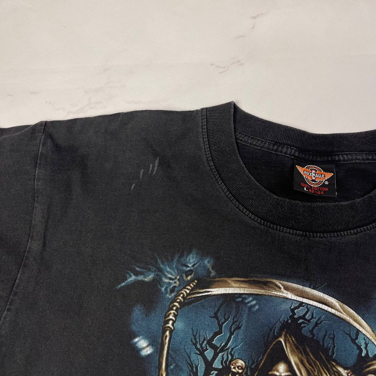 Vintage Vintage Black Grim Reaper 2000s Horror Graphic T Shirt Sz L Size US L / EU 52-54 / 3 - 8 Thumbnail