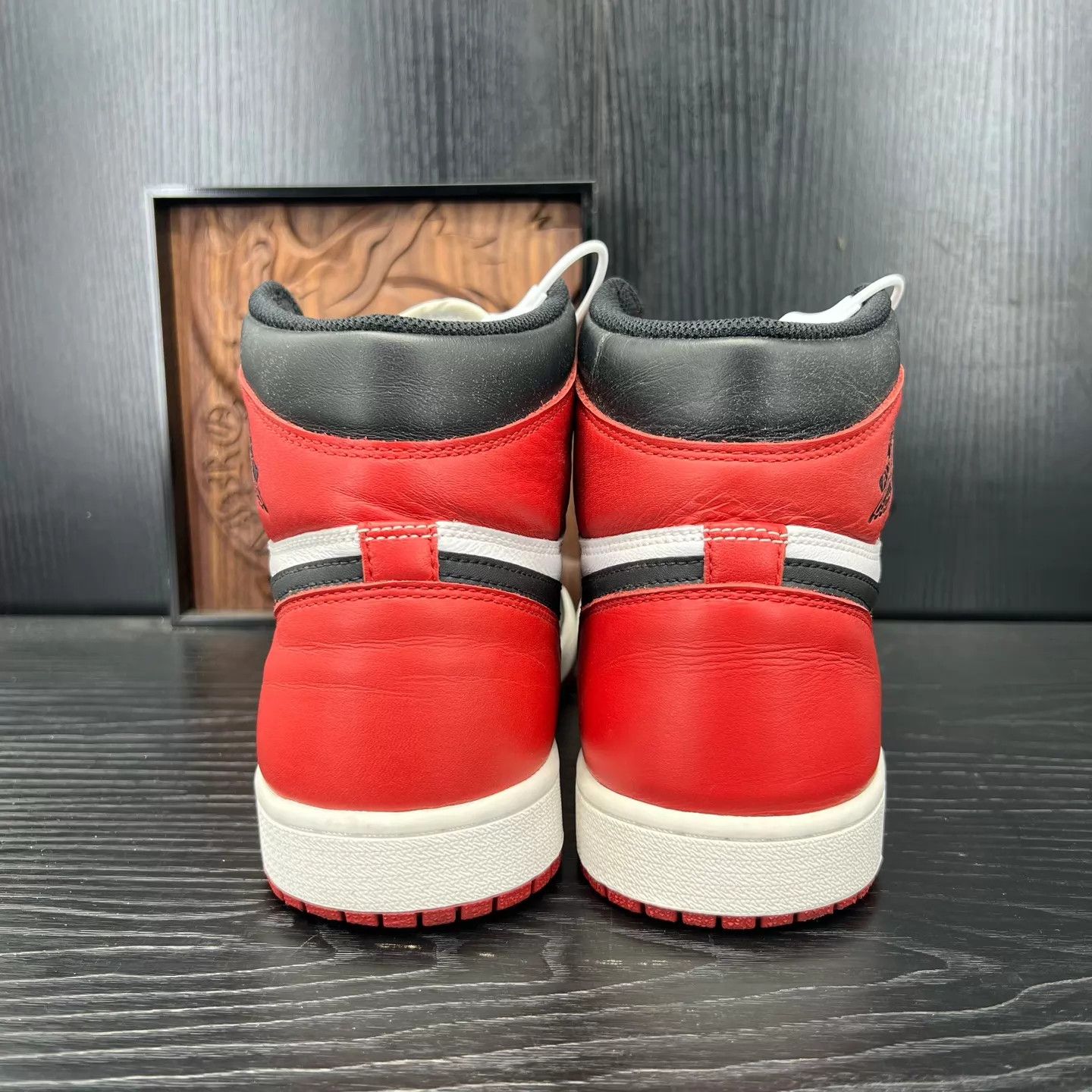 Nike AJ1 Black Toe 44.5 US 1-2 Worn CH7053 Size US 11.5 / EU 44-45 - 6 Thumbnail