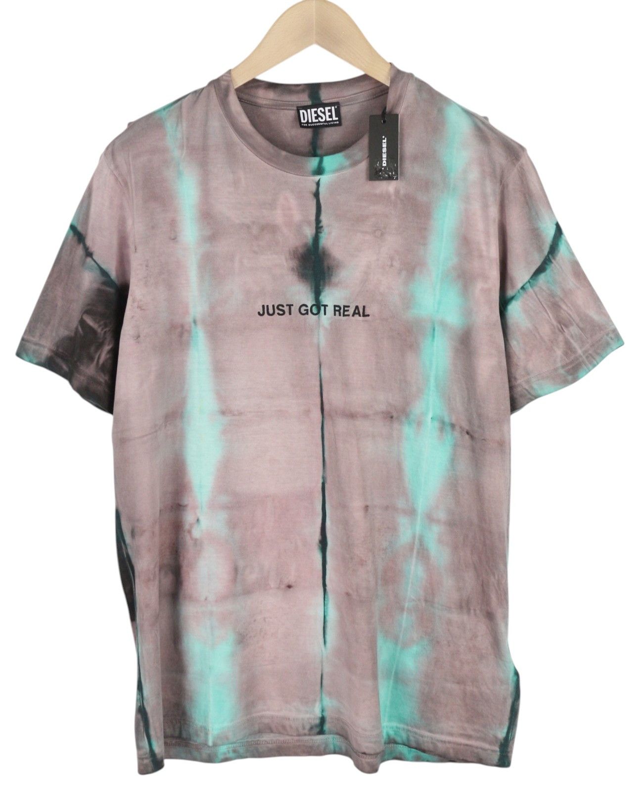T-JUST-B52 M Acid Wash Logo Crew T-Shirt 84110