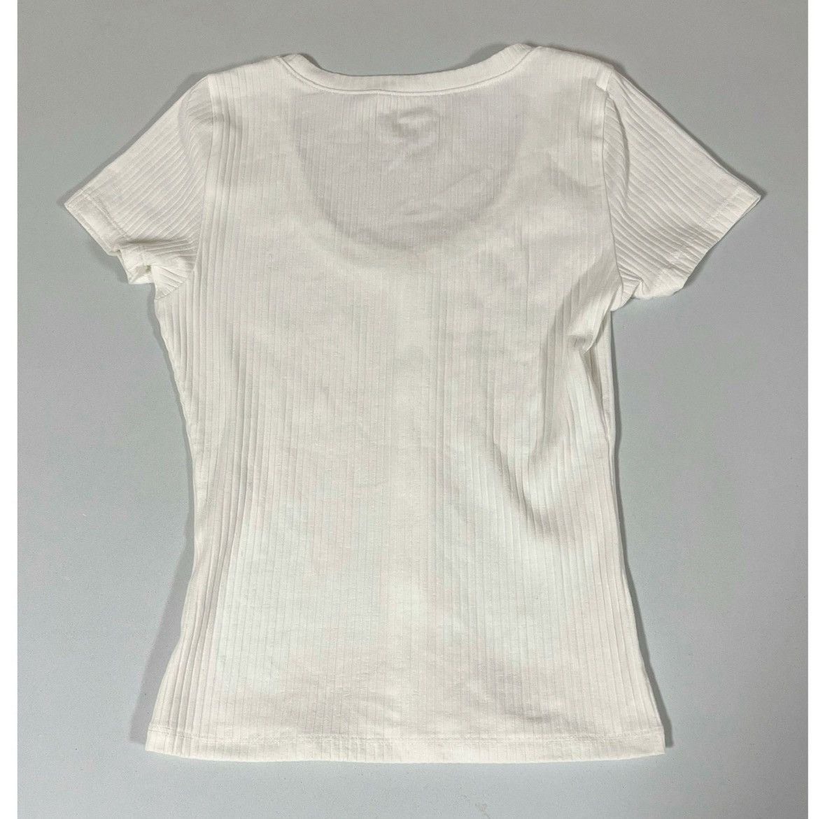 Hollister Hollister White Ribbed Button-Up Shirt Top Blouse Size S 🤍✨ Size S / US 4 / IT 40 - 4 Thumbnail