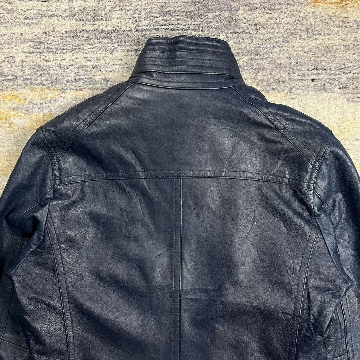 Burberry Black Label multi zipper riders leather jacket