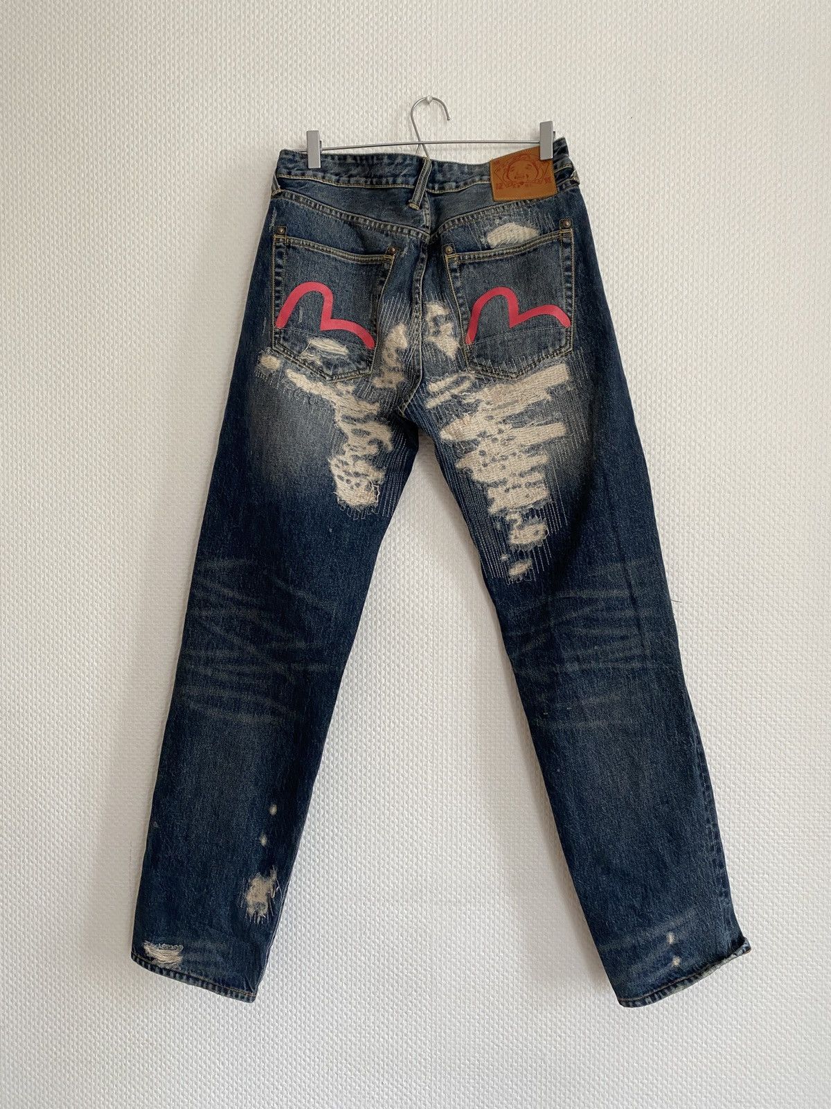 Evisu Evisu Distressed Jeans Size US 33 - 2 Thumbnail