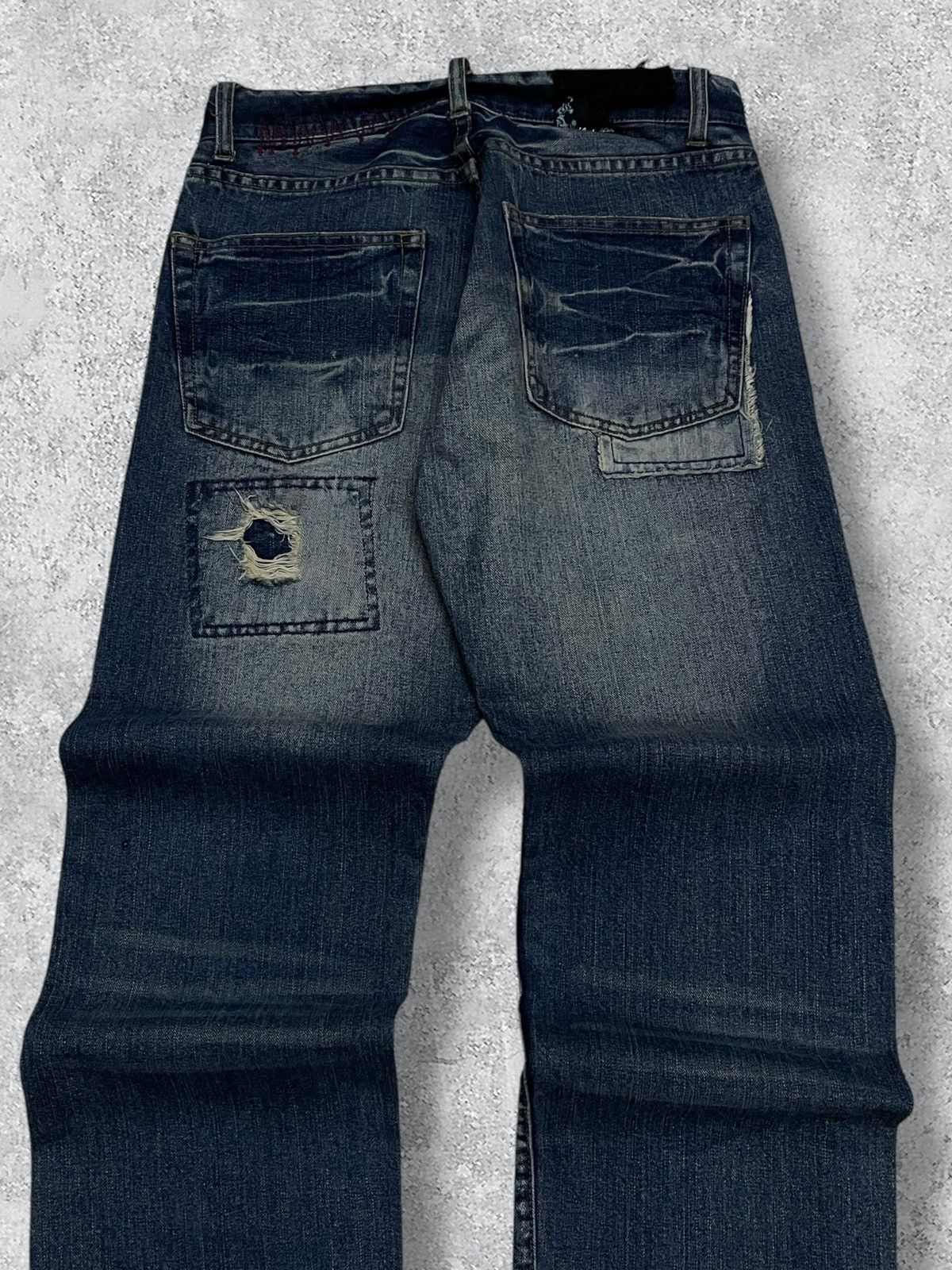 Japanese Brand Vintage Japan Designer 90’s LowBox Distressed Patchwork Jean Size US 29 - 11 Thumbnail