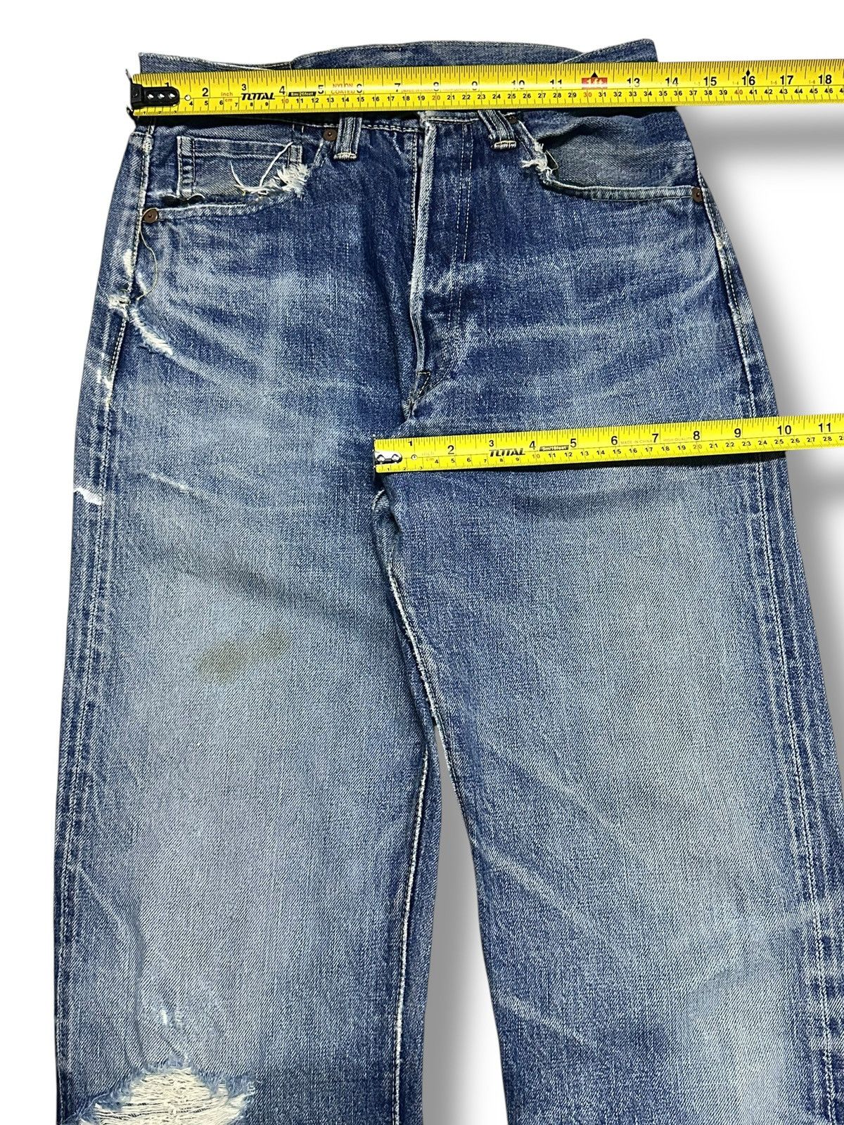 Skull Jeans by an Alchemist Rare SKULL Jeans By An Alchemist Selvedged 5002xx Distressed Size US 28 / EU 44 - 16 Thumbnail