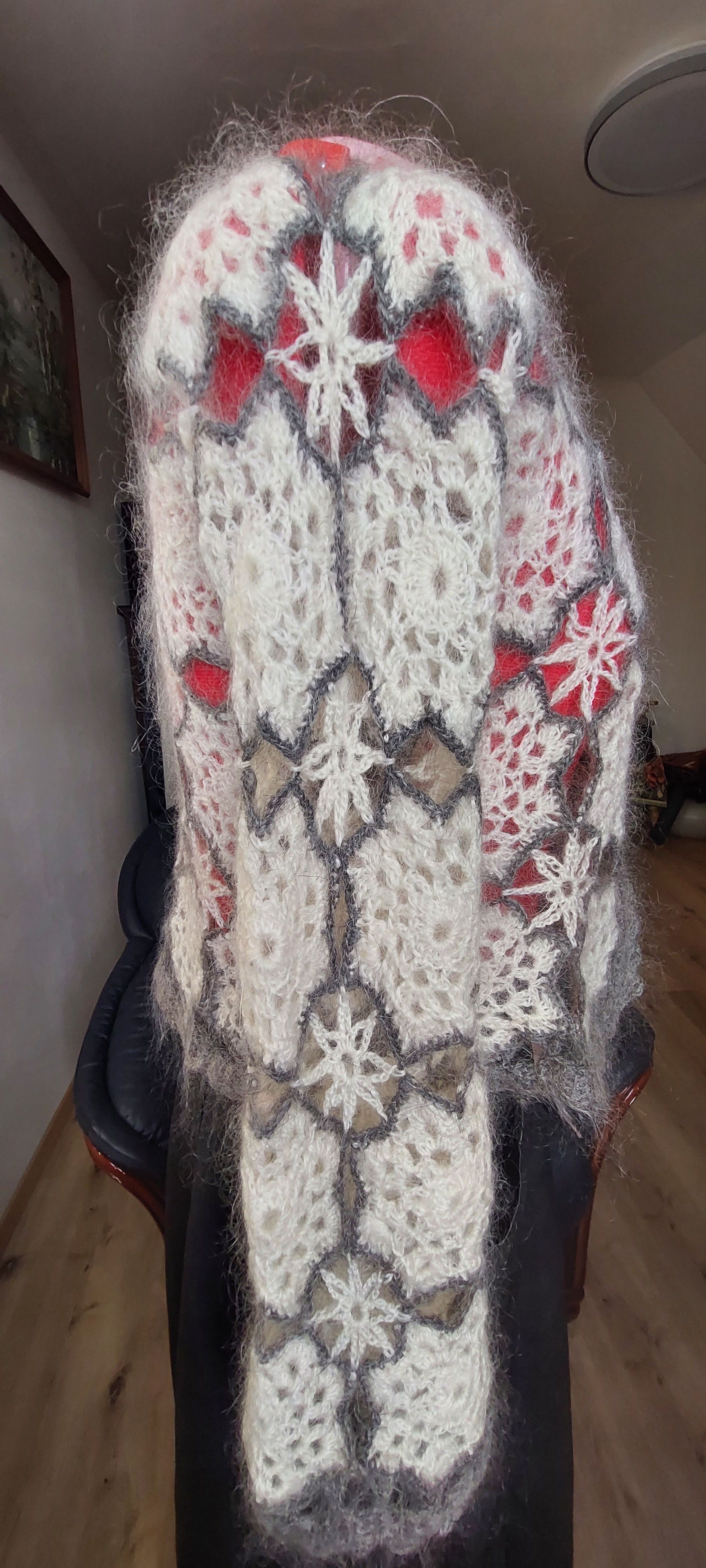 Vintage Mohair Crochet Bolero – 70s Hippie Boho Jacket Vintage Size M / US 6-8 / IT 42-44 - 5 Thumbnail