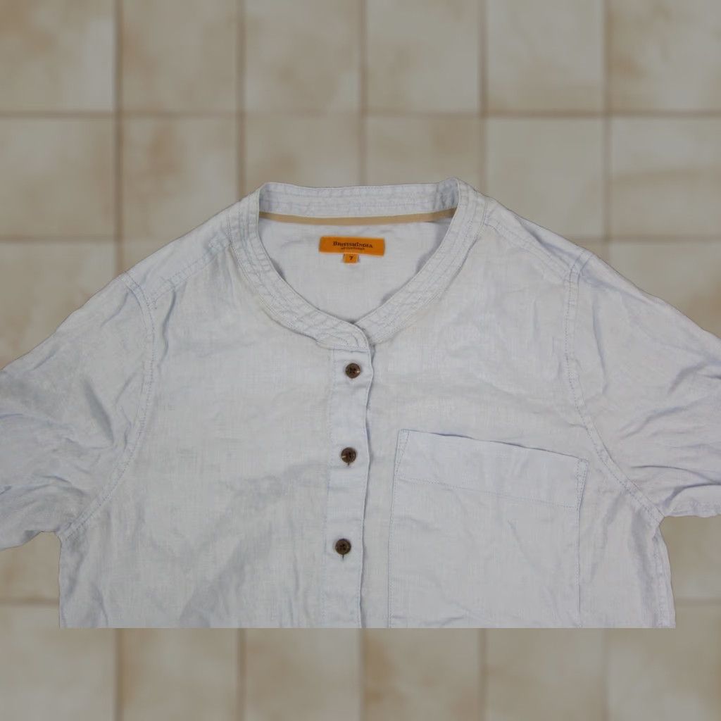 Vintage British India Adventurer Shirt Dress Womens 7 Blue 100% Linen Button Up Summer Shirt Dress Womens 7 Blue Linen Button Up 90s City Casual Vintage No Size M / US 6-8 / IT 42-44 - 1 Thumbnail