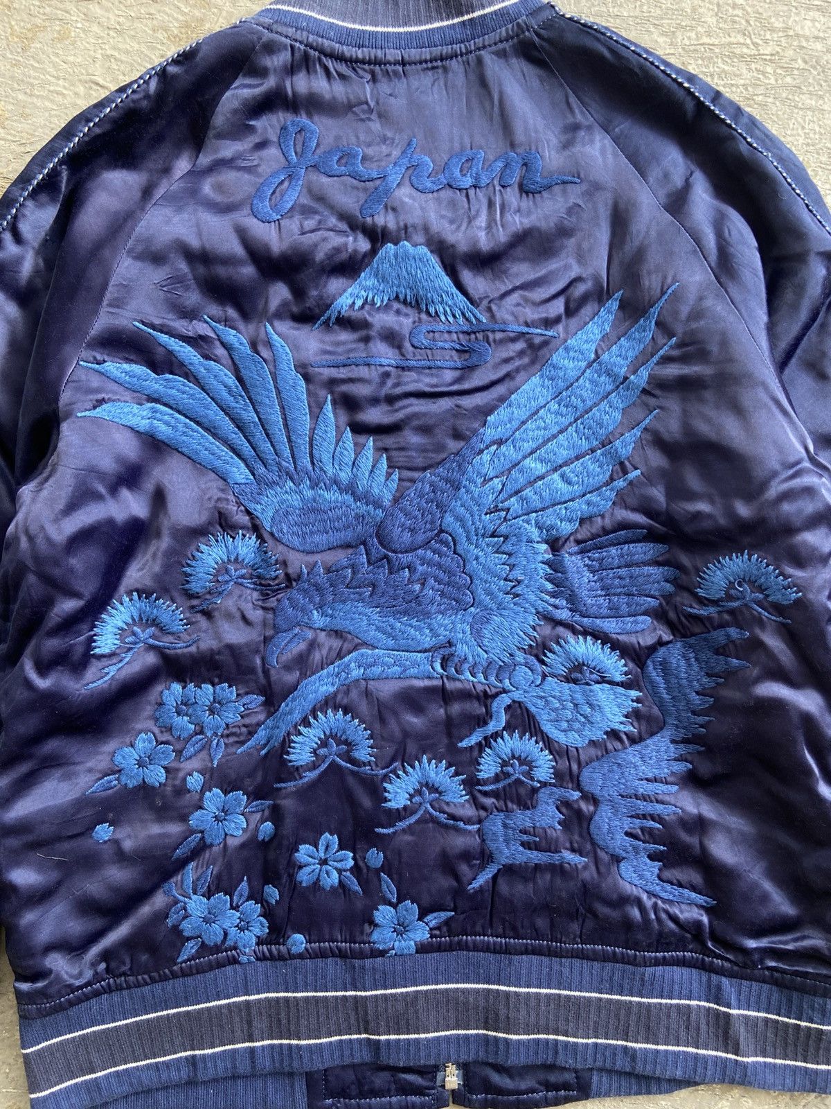 Blue Blue Japan (NWT) 2000s Blue Blue Japan - Sukajan Silk Bomber Jacket Size US M / EU 48-50 / 2 - 2 Thumbnail