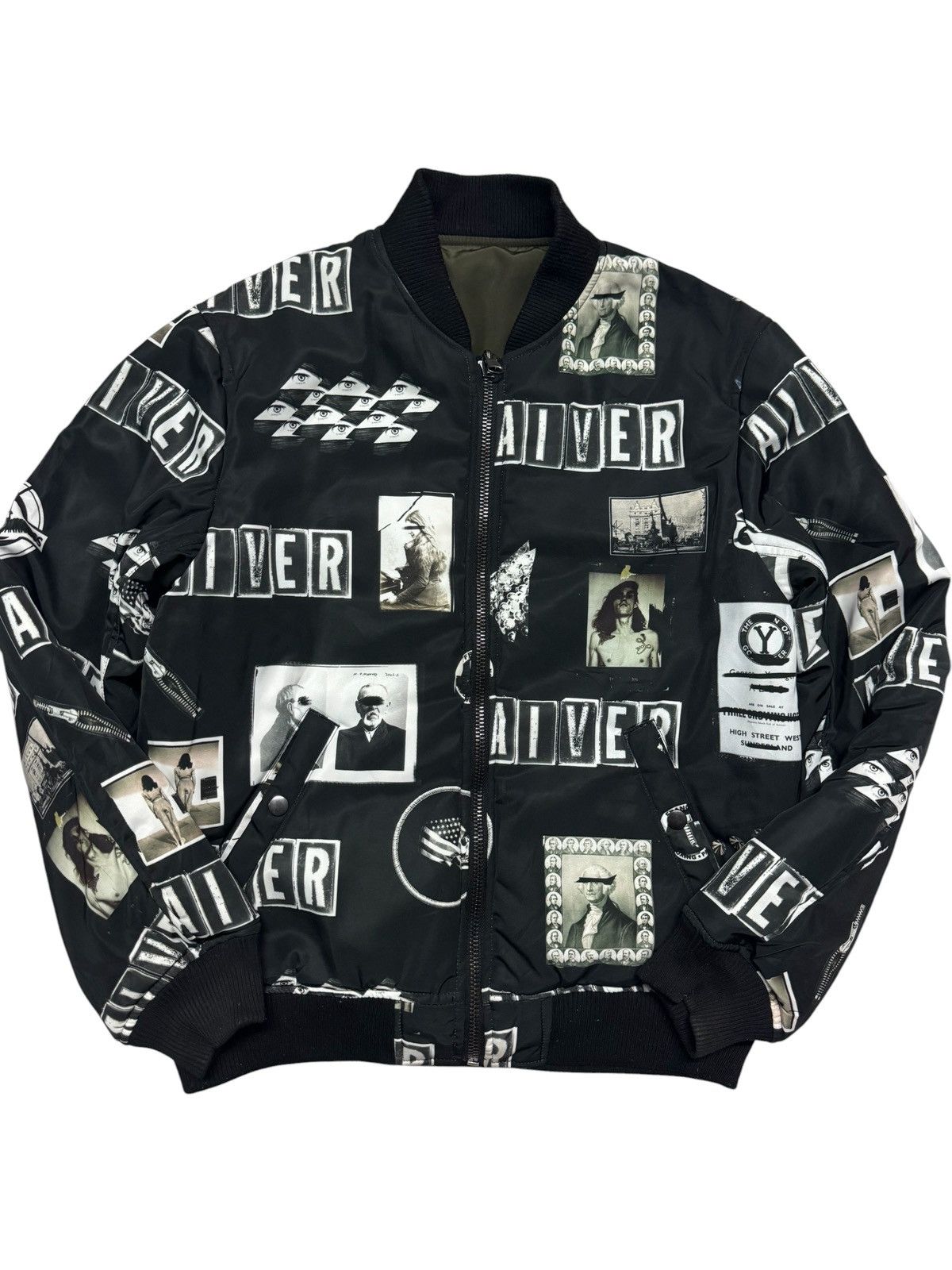 Vintage RAF SIMONS STYLE REVERSIBLE BOMBERS JACKET BY CASPER JOHN Size US M / EU 48-50 / 2 - 3 Thumbnail