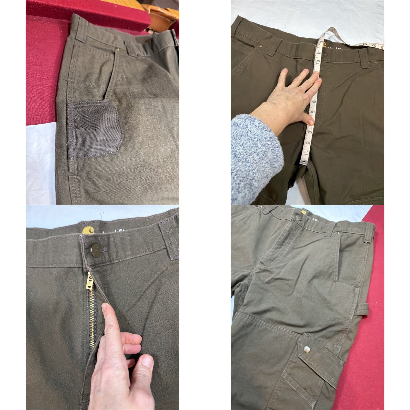 Carhartt Carhartt Pants Mens 40x30 Cotton Canvas Relaxed Fit Cargo Ripstop Workwear Green Size US 40 / EU 56 - 9 Thumbnail