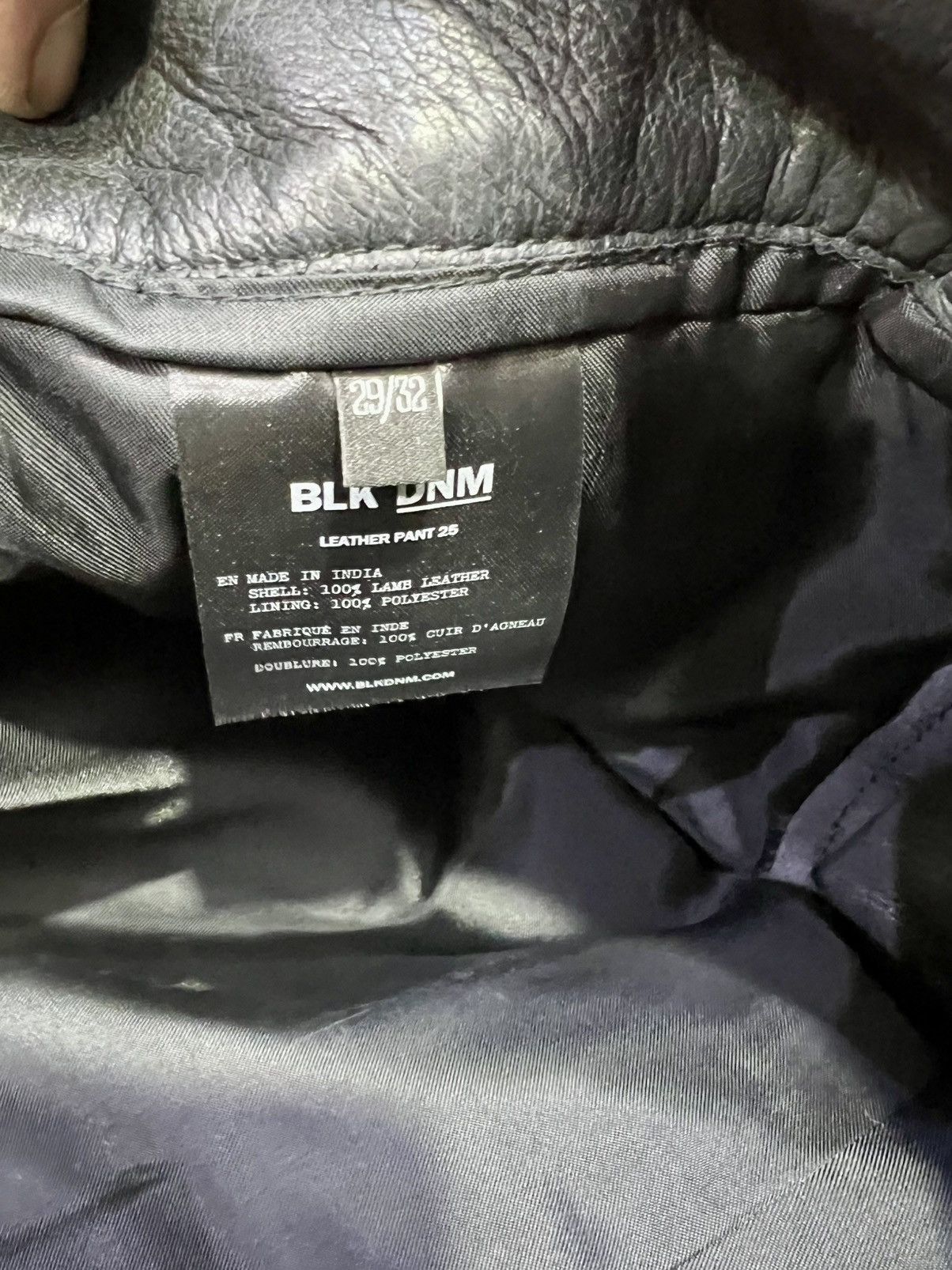 Blk Dnm Blk Dnm leather pant size 29 Size US 29 - 3 Thumbnail