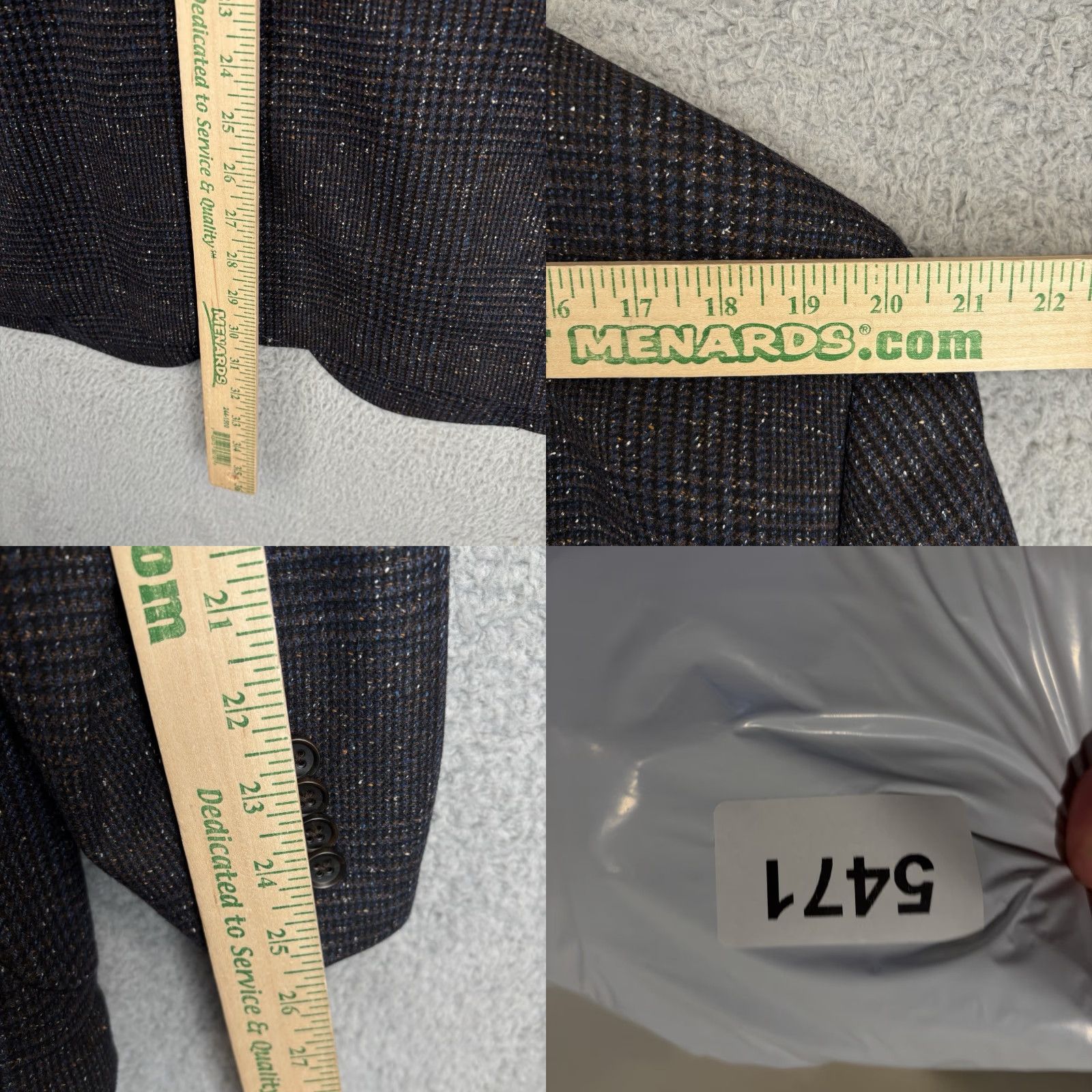 Vintage Q by Flynt Men Sport Coat Single-Breasted 2-Button Tweed Silk Wool Charcoal Glen Plaid 48R Jacket Regular Fit Notch Lapel Vintage? No (adjusted) Size US M / EU 48-50 / 2 - 9 Thumbnail