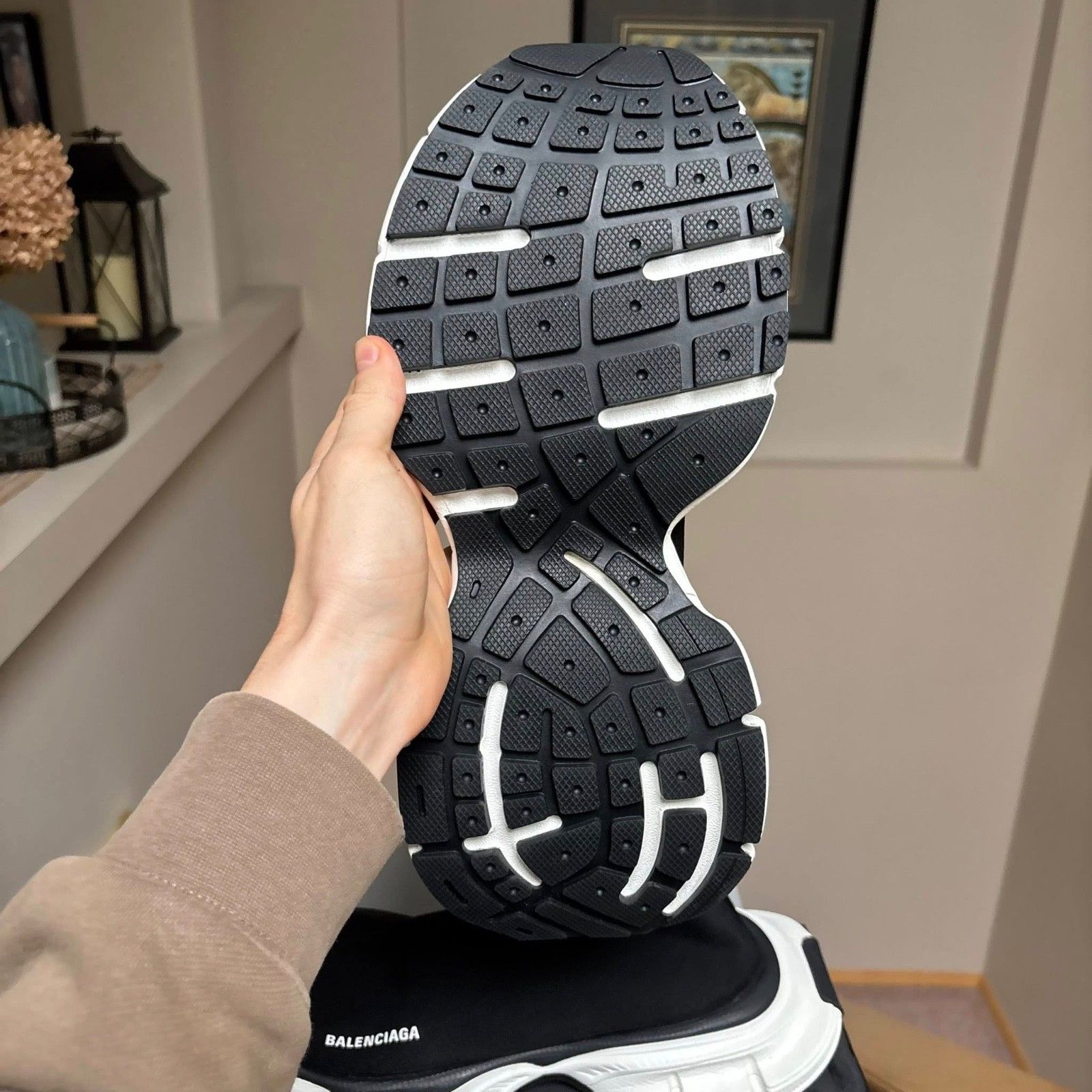 Balenciaga Balenciaga 3XL Black White Sock Knit Speed Runner - Sz: 13 Size US 13 / EU 46 - 5 Thumbnail