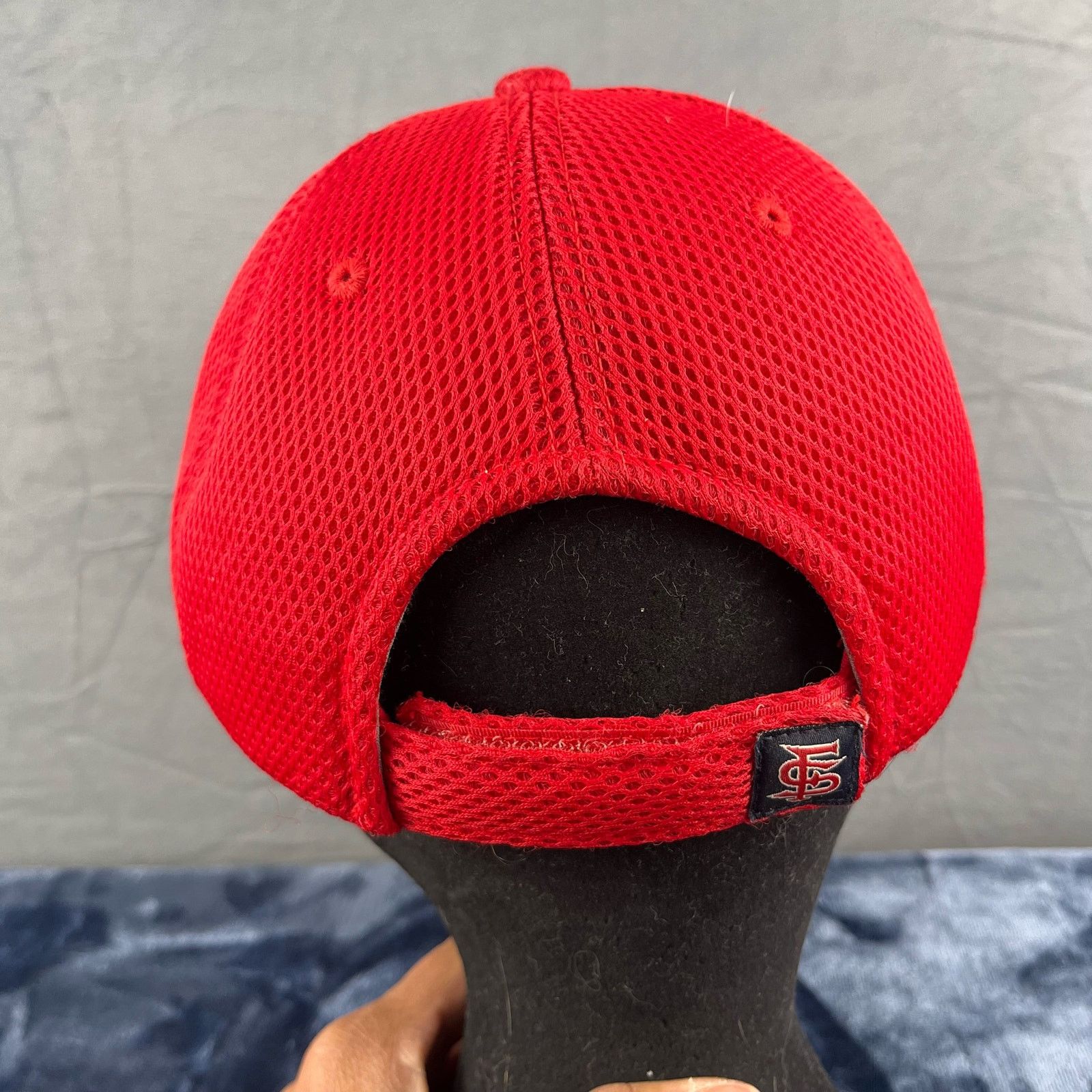 Russell Athletic Fresno State Bulldogs Russell Strapback Mesh Hat Thick Spell Size ONE SIZE - 4 Thumbnail