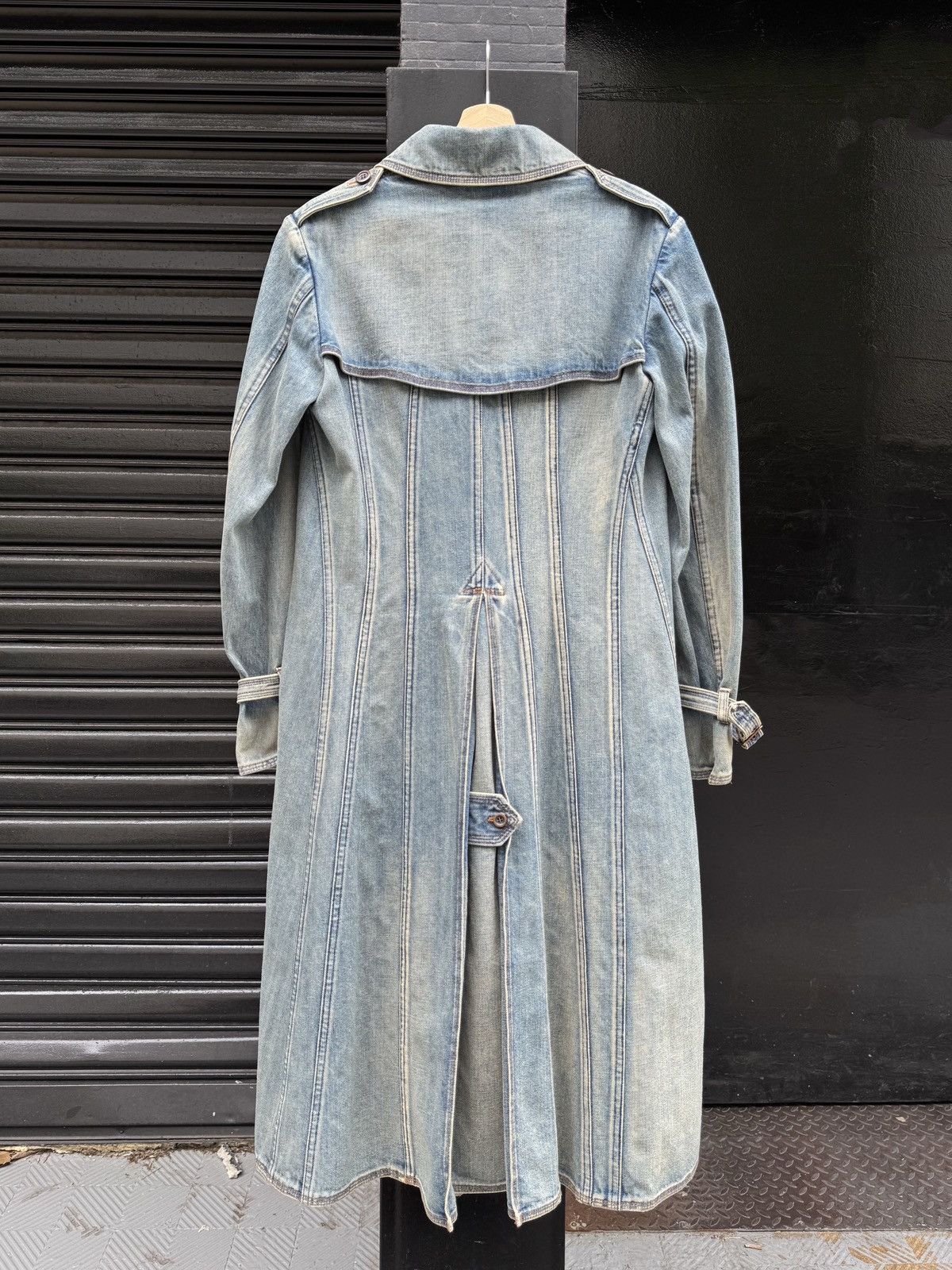 Junya Watanabe Junya Watanabe SS02 Stonewash Military Denim Coat Size US S / EU 44-46 / 1 - 6 Thumbnail