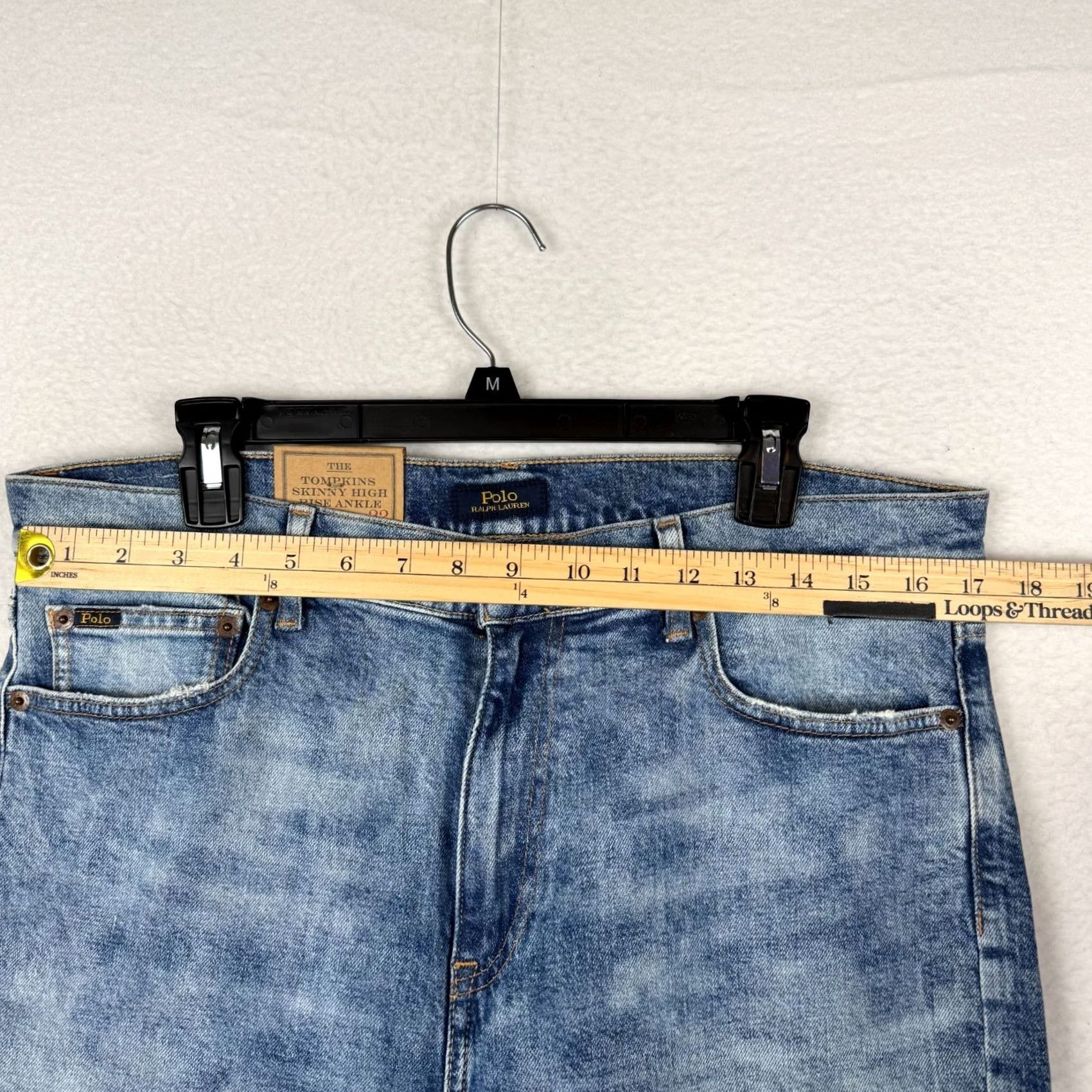 Polo Ralph Lauren Polo Ralph Lauren Jeans Womens 32 Blue NWT Women Tompkins Skinny Mid Rise Ankle Stretch Size 24" / US 00 / IT 34 - 5 Thumbnail