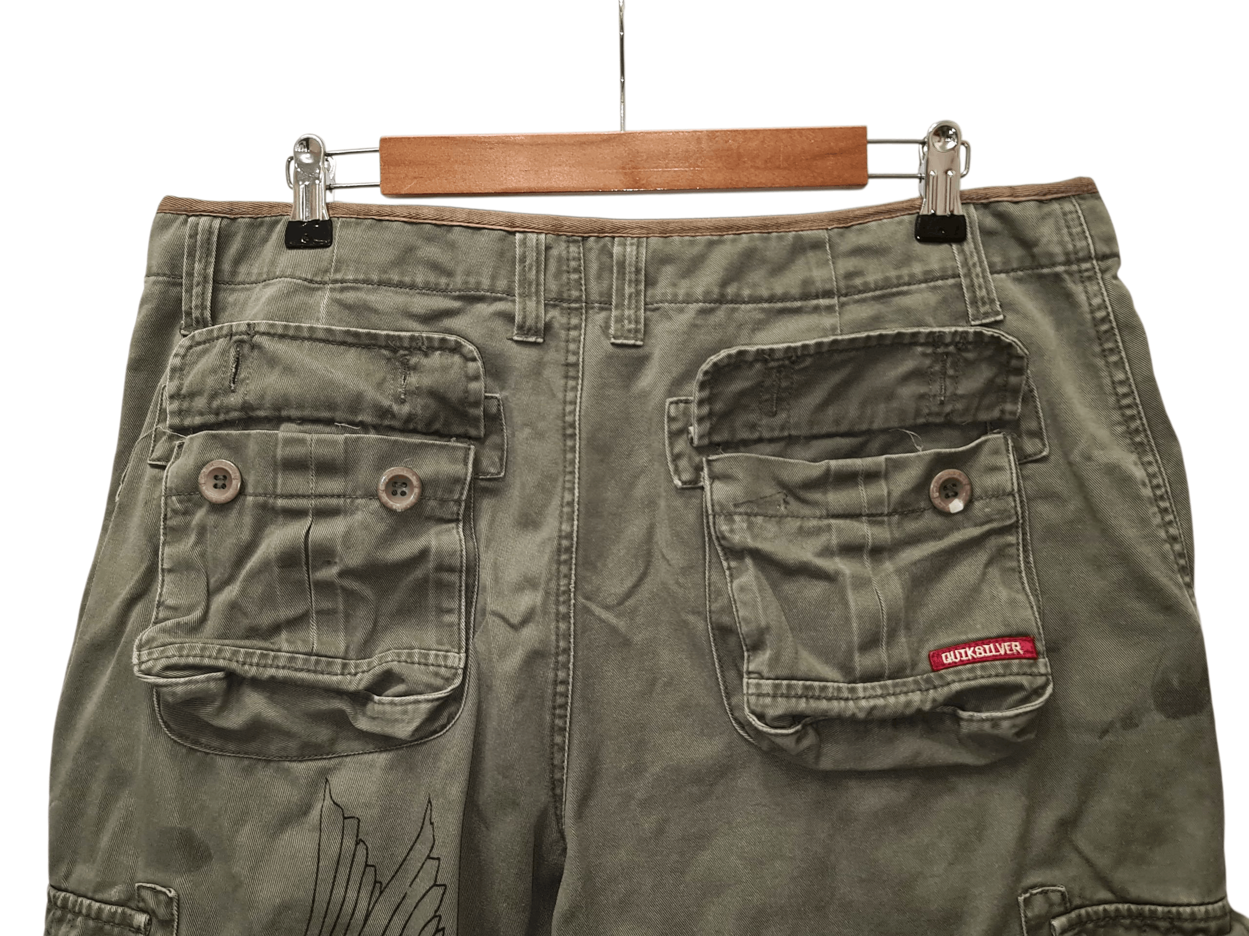 Quiksilver 90s Vintage Quiksilver cargo shorts Size US 34 / EU 50 - 6 Thumbnail